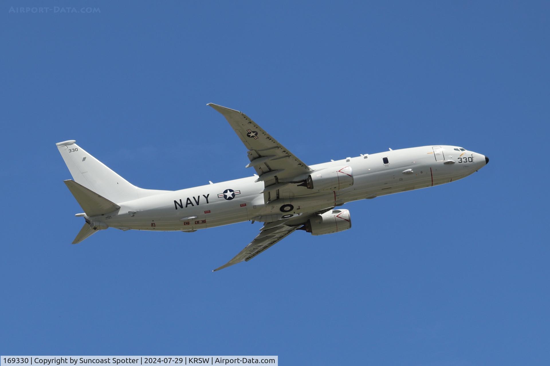 169330, 2017 Boeing P-8A Poseidon (737-800A) C/N 62296, US Navy P-8 Poseidon performs pattern work at Southwest Florida International Airport