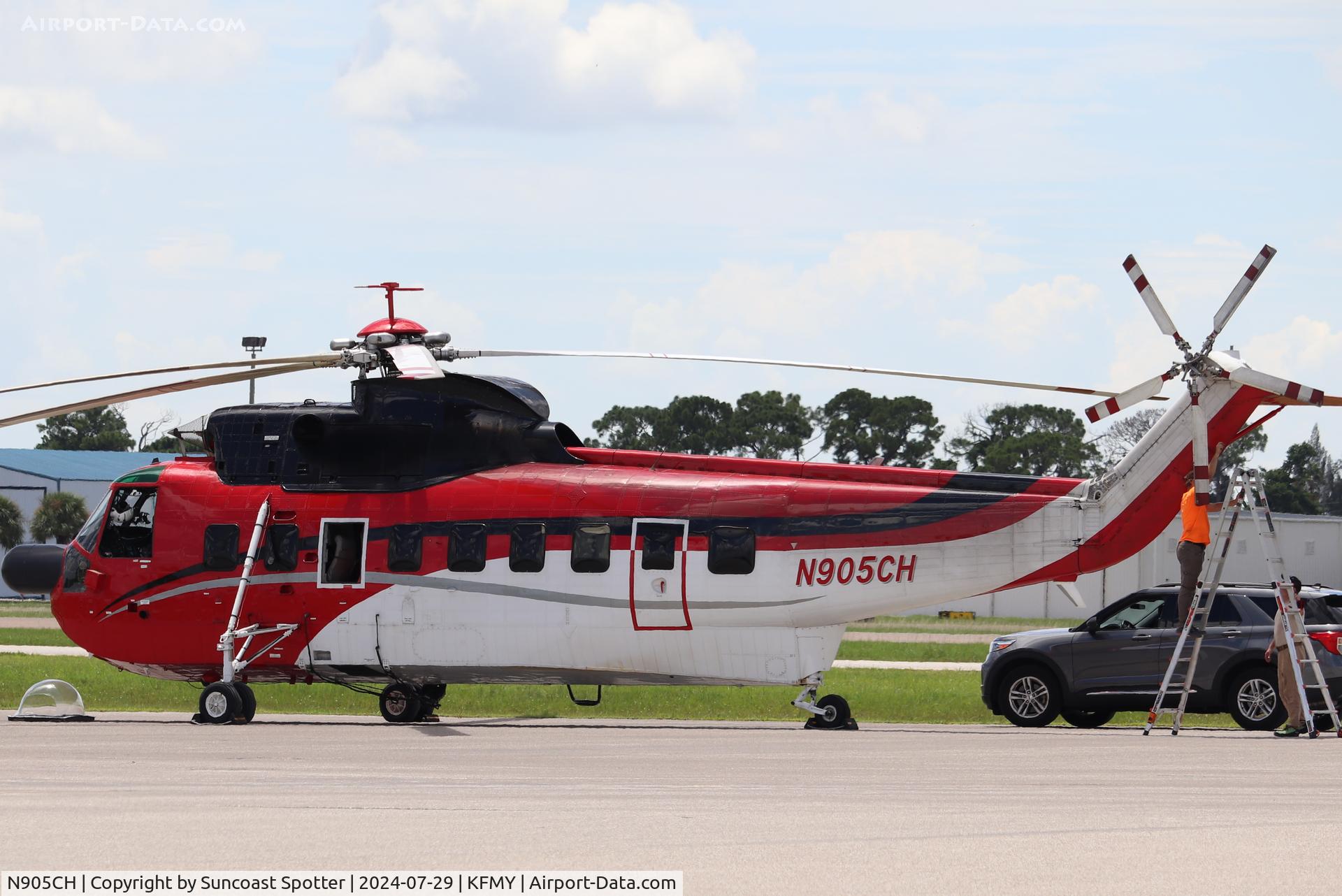 N905CH, 1973 Sikorsky S-61N C/N 61711, Sikorsky N905CH parked on the Base Ops ramp at Page Field