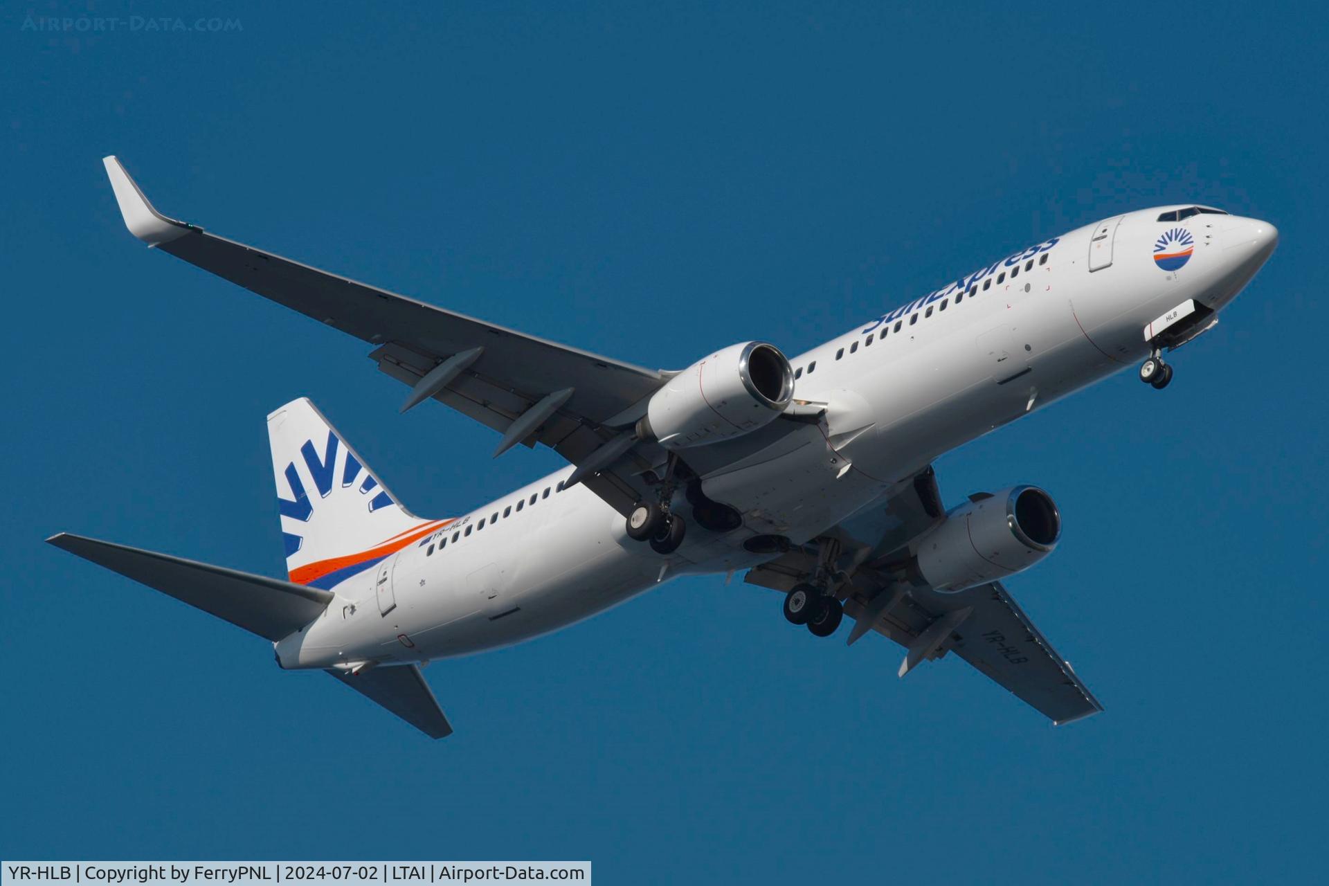 YR-HLB, 2009 Boeing 737-8KN(WL) C/N 35795, Sunexpress B738 leased from HelloJets. Former PH-CDE and A6-FDB