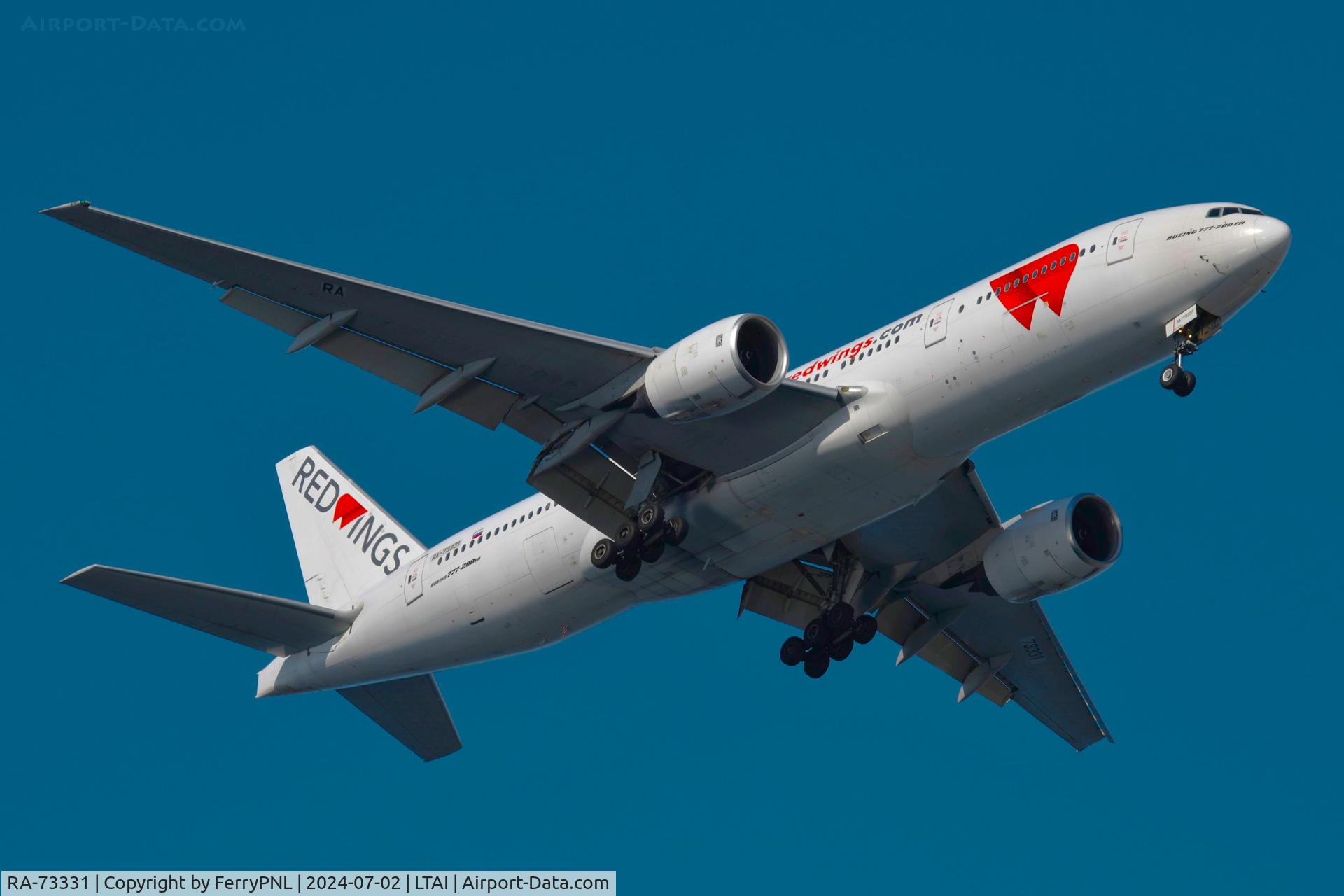 RA-73331, 1998 Boeing 777-21HER C/N 29325, Red Wings Flying its B772 to AYT. Former Emirates A6-EML.