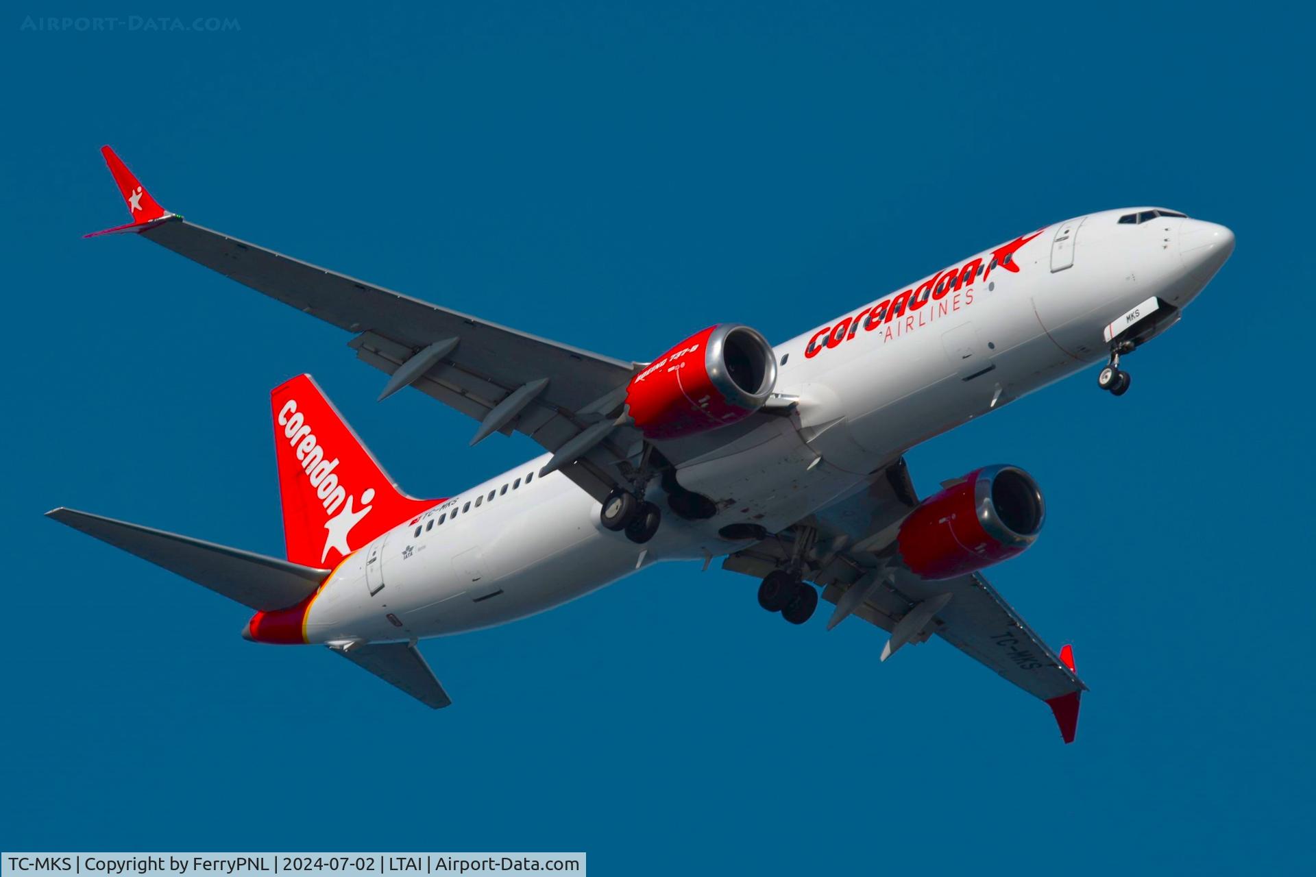 TC-MKS, 2018 Boeing 737-8 MAX C/N 64936, Corendons first delivered B738M