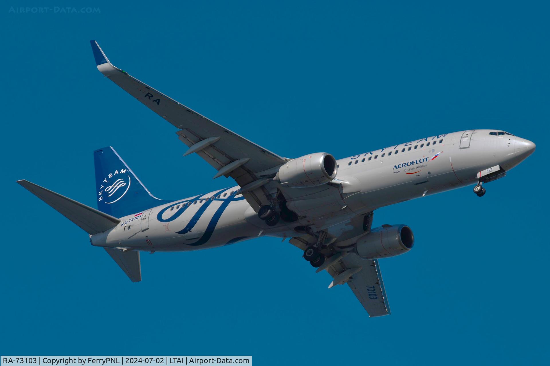 RA-73103, 2017 Boeing 737-8LJ(WL) C/N 41231, Aeroflot B738 in Skyteam outfit