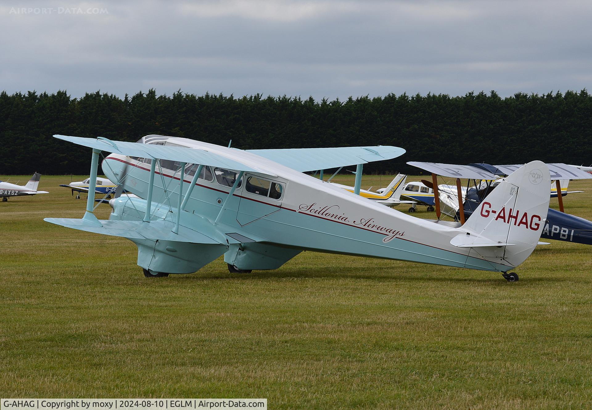 G-AHAG, 1945 De Havilland DH-89A Dominie I/Dragon Rapide C/N 6926, De Havilland DH-89A Dominie I/Dragon Rapide at White Waltham. Ex RL944