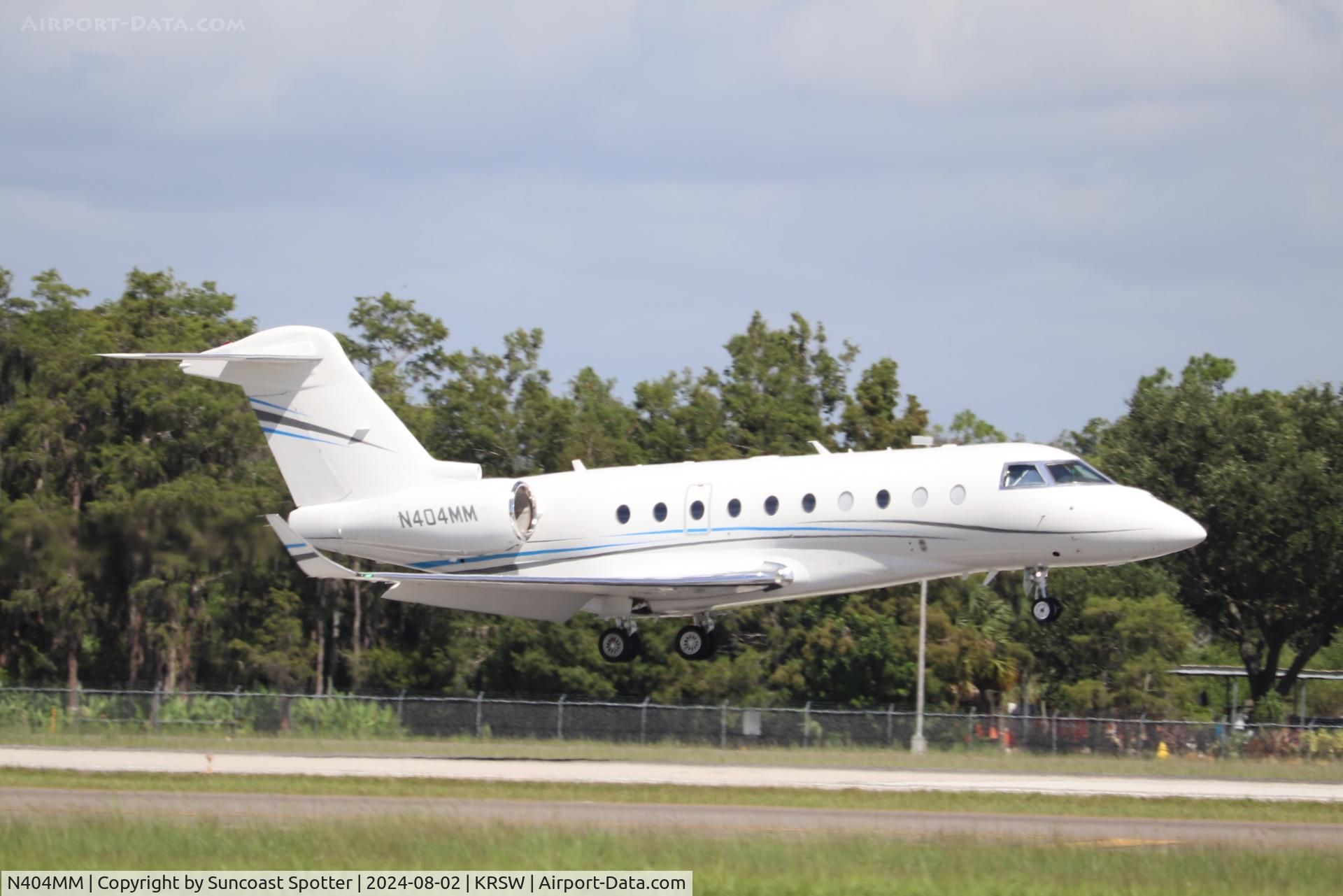 N404MM, 2022 Israel Aerospace Industries Gulfstream G280 C/N 2240, Gulfstream N404MM arrives at Southwest Florida International Airport following flight from Raleigh-Durham International Airport