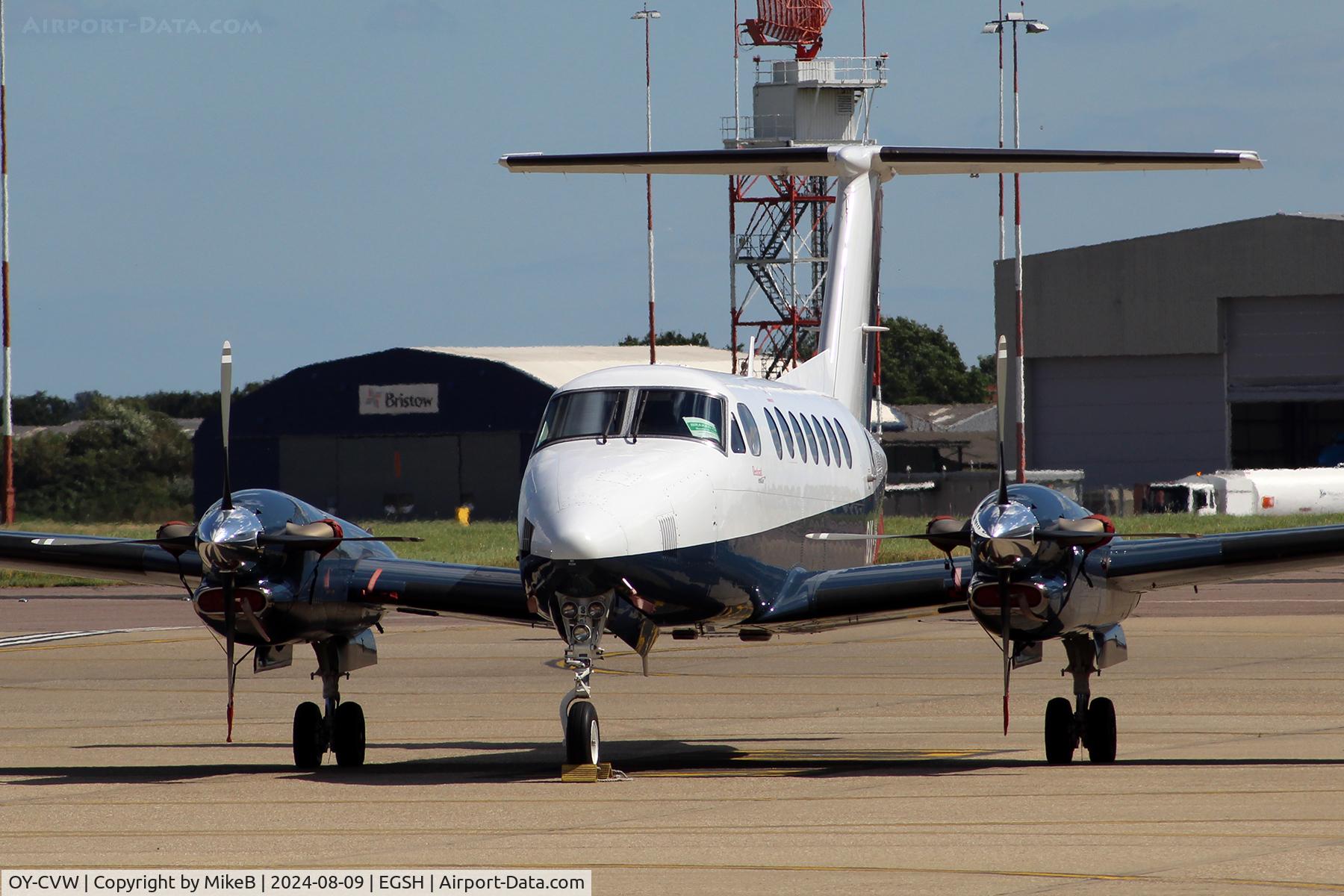 OY-CVW, 2007 Beechcraft B300 Super King Air 350 C/N FL-569, Visiting Norwich