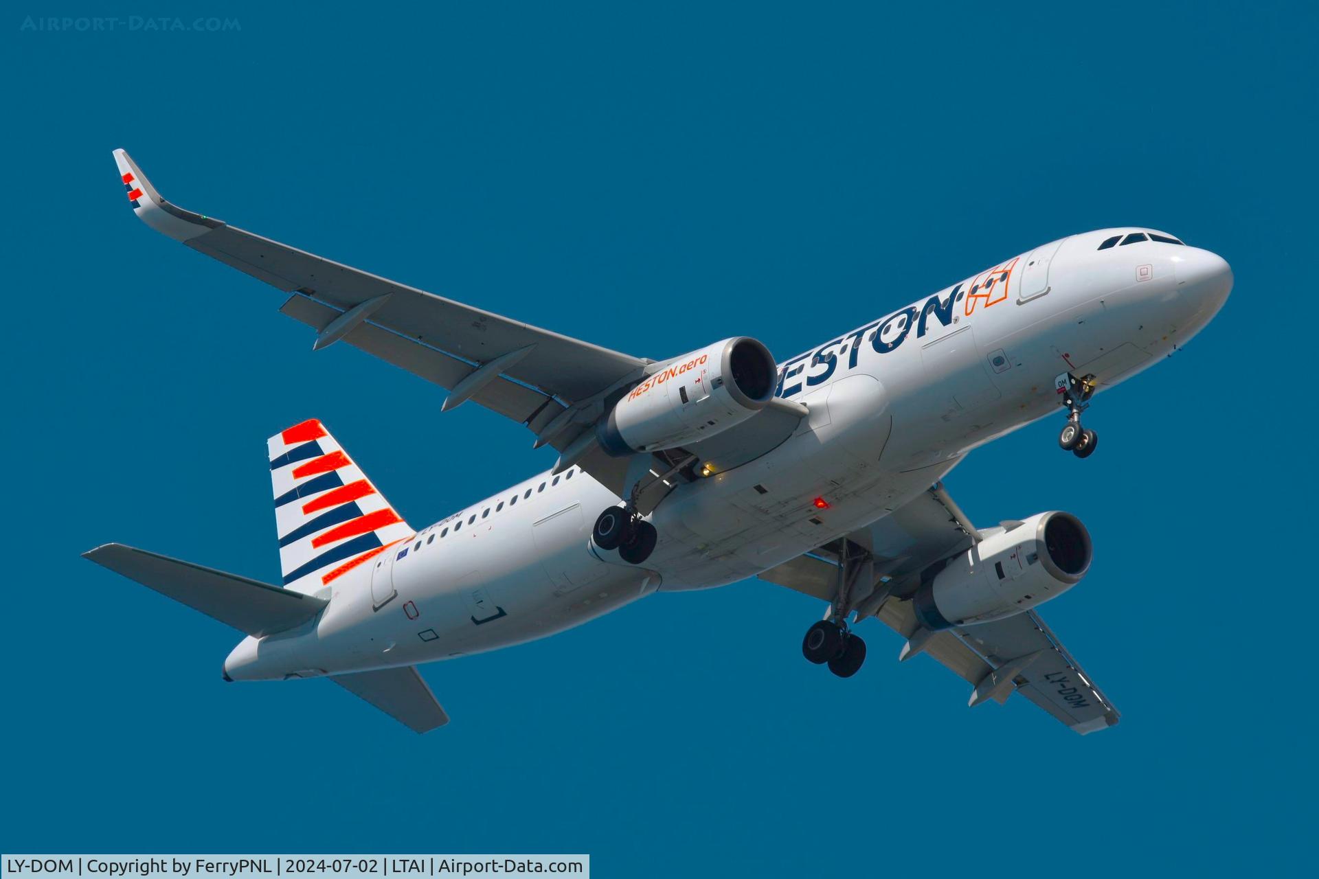 LY-DOM, 2016 Airbus A320-232(WL) C/N 7423, Arrival of Heston Airlines A320.