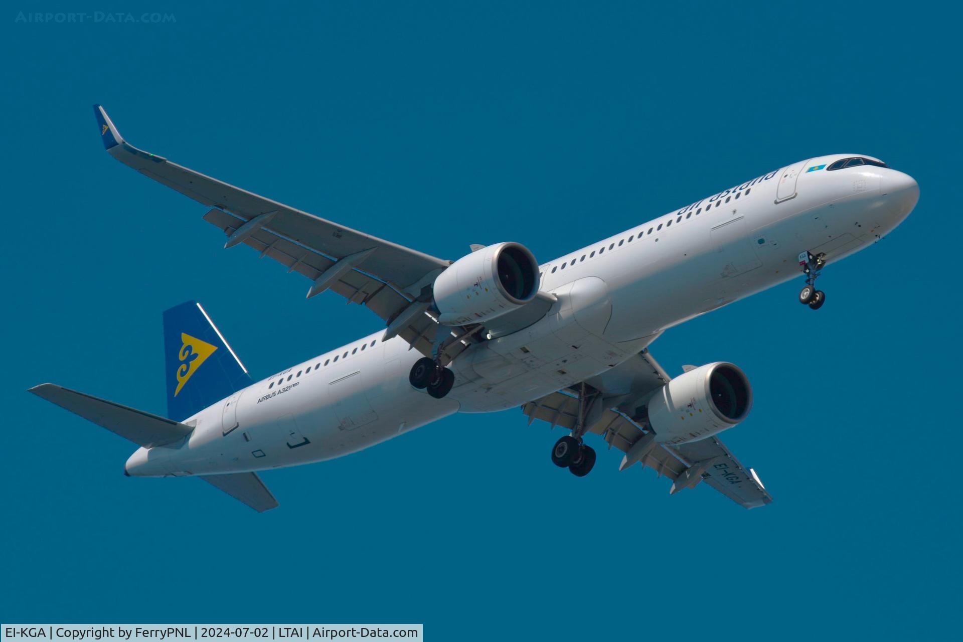 EI-KGA, 2019 Airbus A321-271NX C/N 8837, Air Astana A321N landing