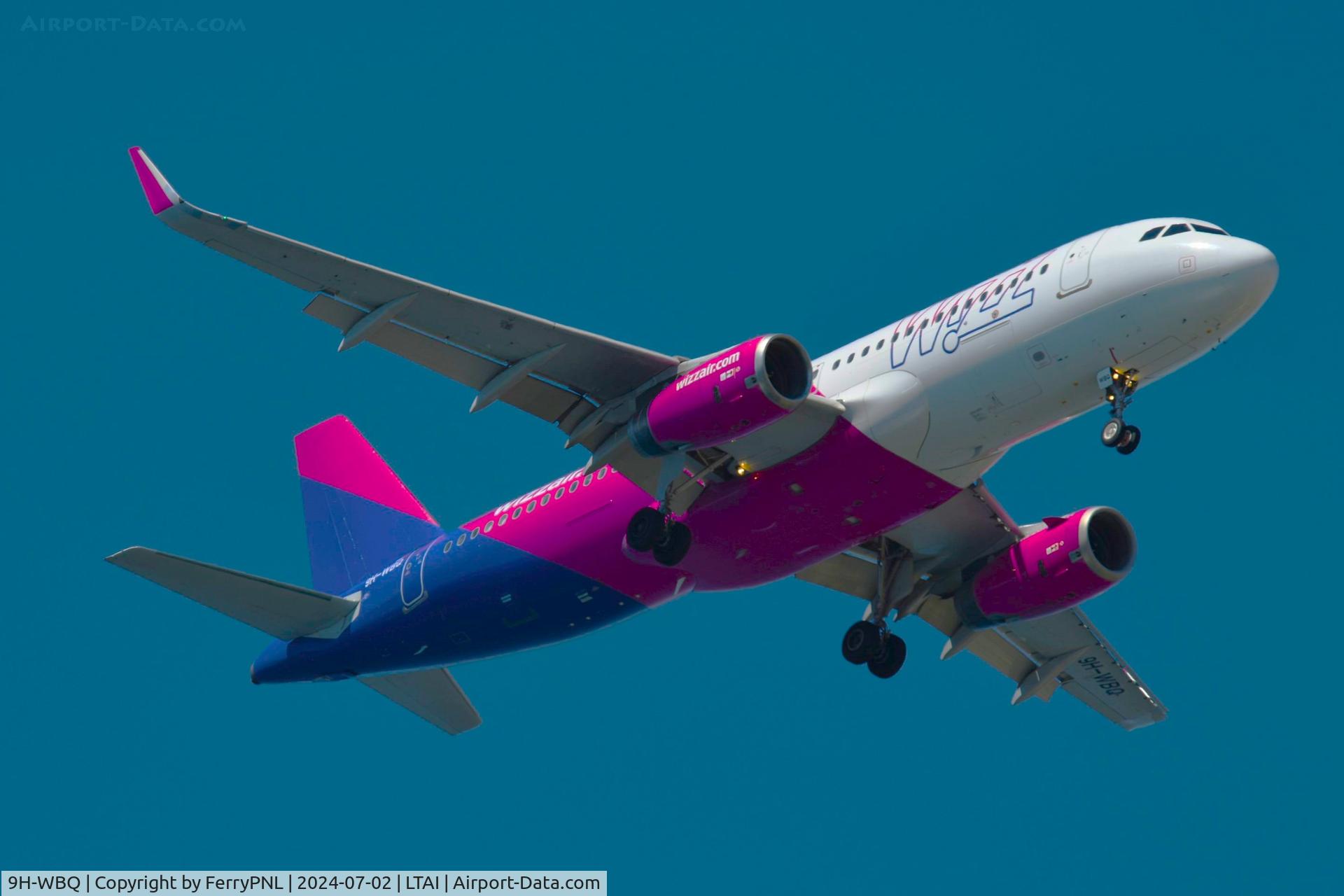 9H-WBQ, 2018 Airbus A320-232 C/N 8355, A320 wizzing past