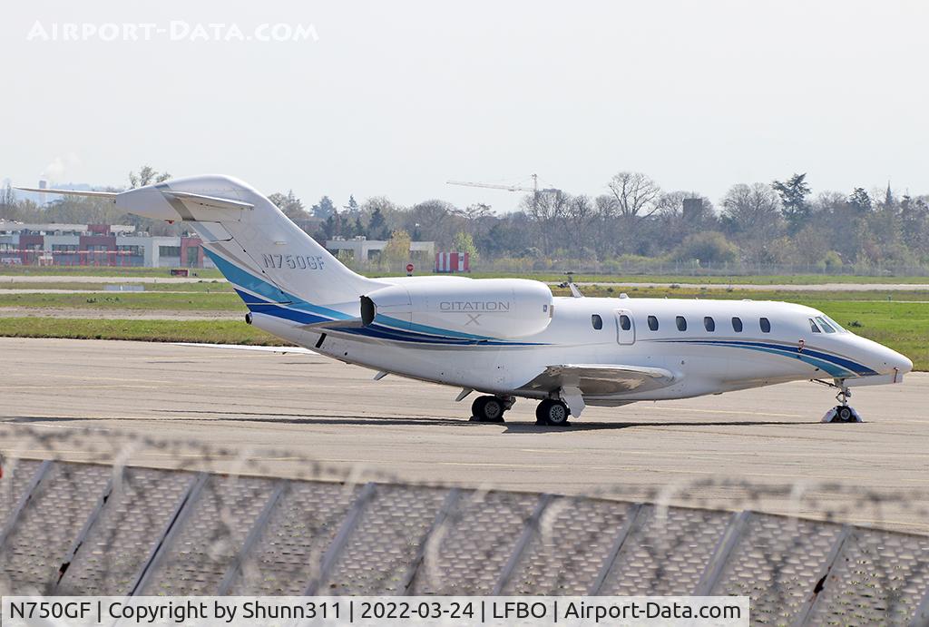 N750GF, 2005 Cessna 750 Citation X C/N 750-0244, Parked at the General Aviation area...