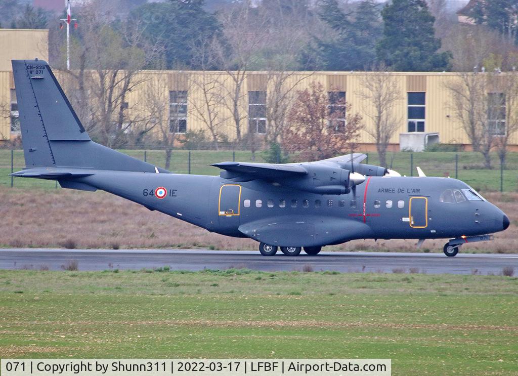 071, Airtech CN-235-200M C/N C071, Arriving from flight... Recoded as 64-IE