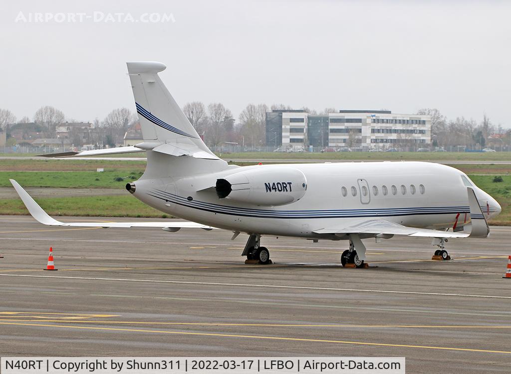 N40RT, 2007 Dassault Falcon 2000EX C/N 126, Parked at the General Aviation area...