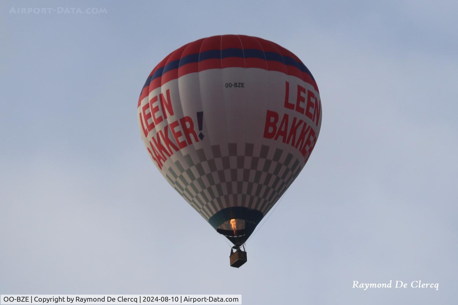 OO-BZE, 2003 Cameron Z-160 C/N 10379, Leen Bakker, evening flight above Oostakker.