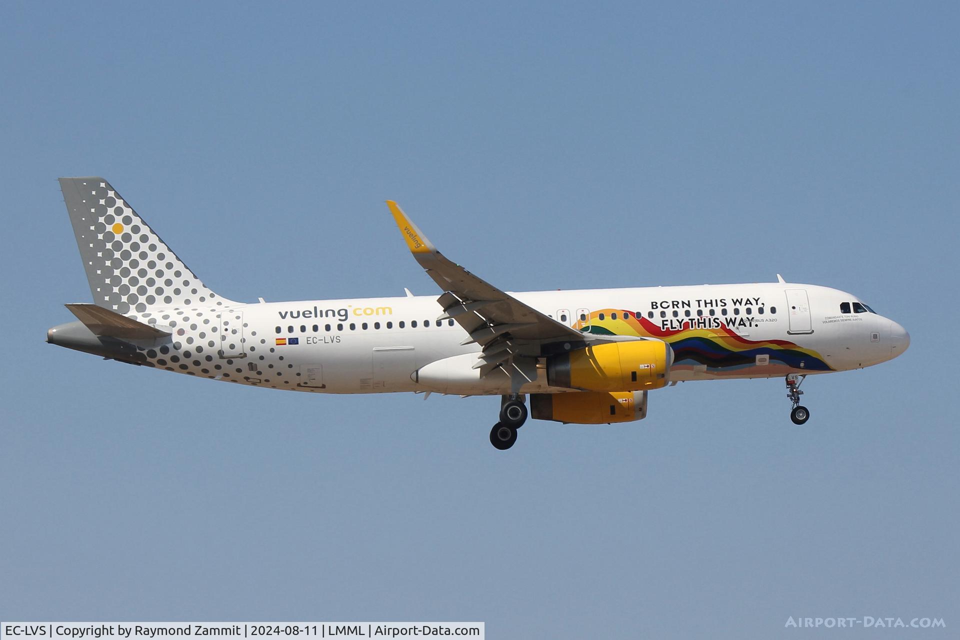 EC-LVS, 2013 Airbus A320-232 C/N 5599, A320 EC-LVS Vueling ''Born this Way, Fly this Way'' livery.