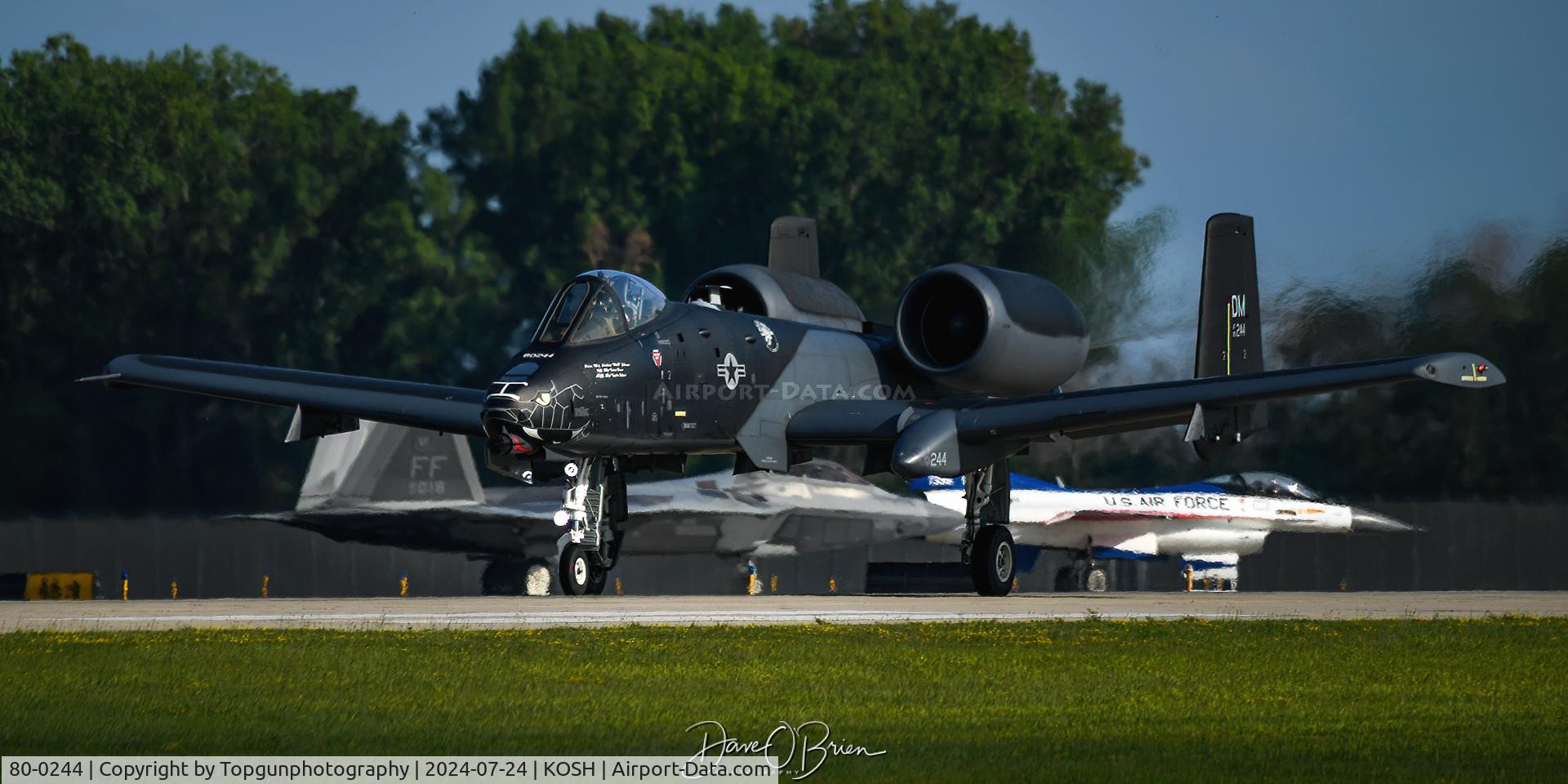80-0244, 1980 Fairchild Republic A-10C Thunderbolt II C/N A10-0594, Black Mamba A-10 demo ship ready to take off for her Heritage Flight.