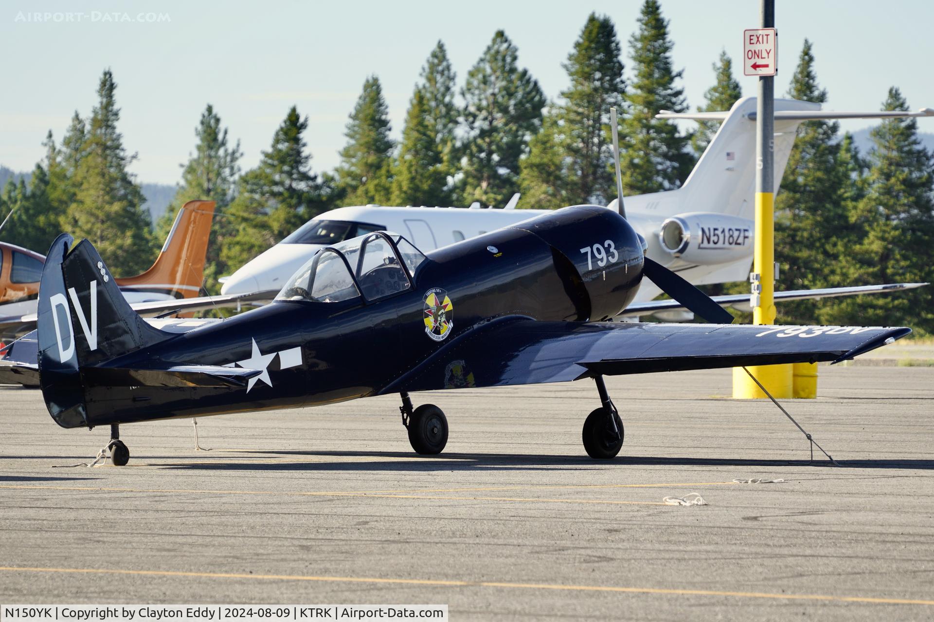 N150YK, 1982 Yakovlev Yak-50 C/N 822308, Truckee Tahoe airport in California 2024.