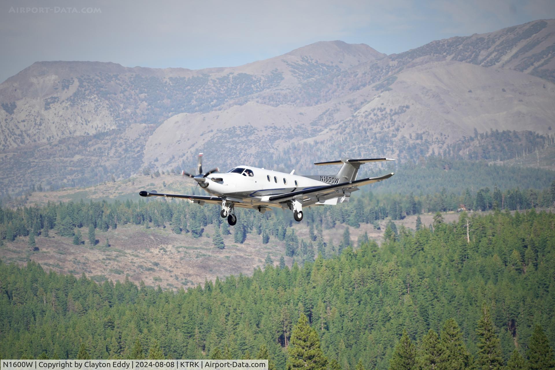 N1600W, 2018 Pilatus Aircraft LTD PC-12/47E C/N 1812, Truckee Tahoe airport in California 2024.