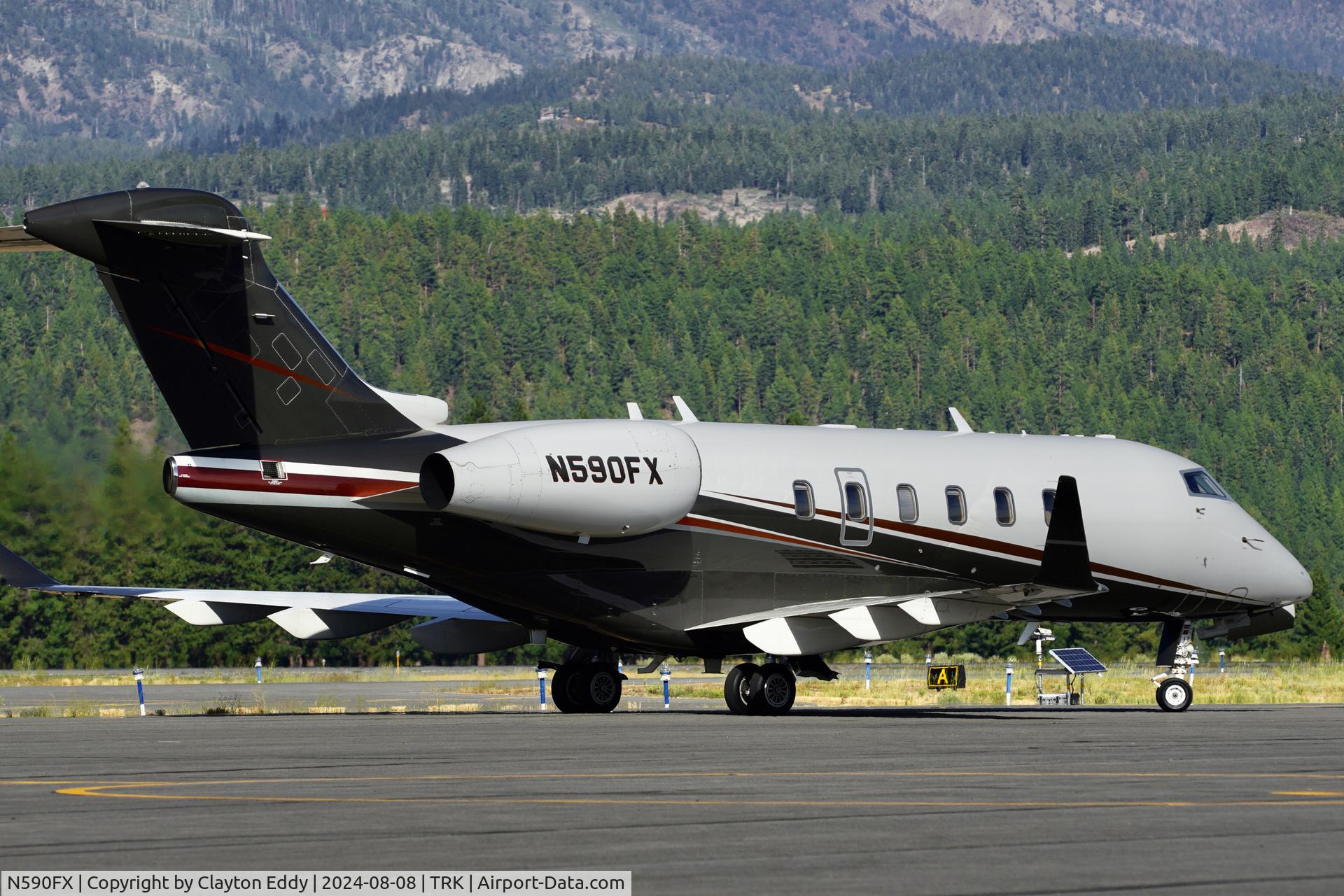 N590FX, 2018 Bombardier Challenger 500 C/N 20761, Truckee Tahoe airport in California 2024.