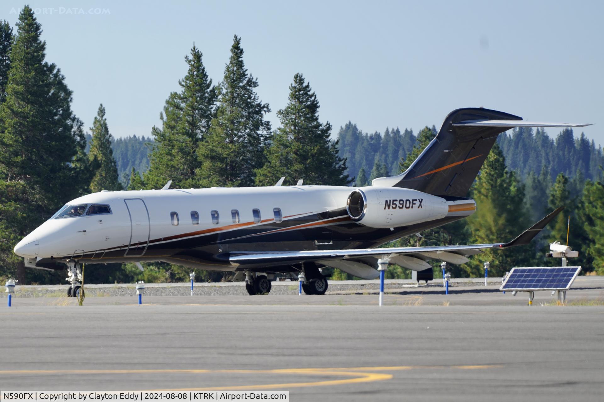 N590FX, 2018 Bombardier Challenger 500 C/N 20761, Truckee Tahoe airport in California 2024.