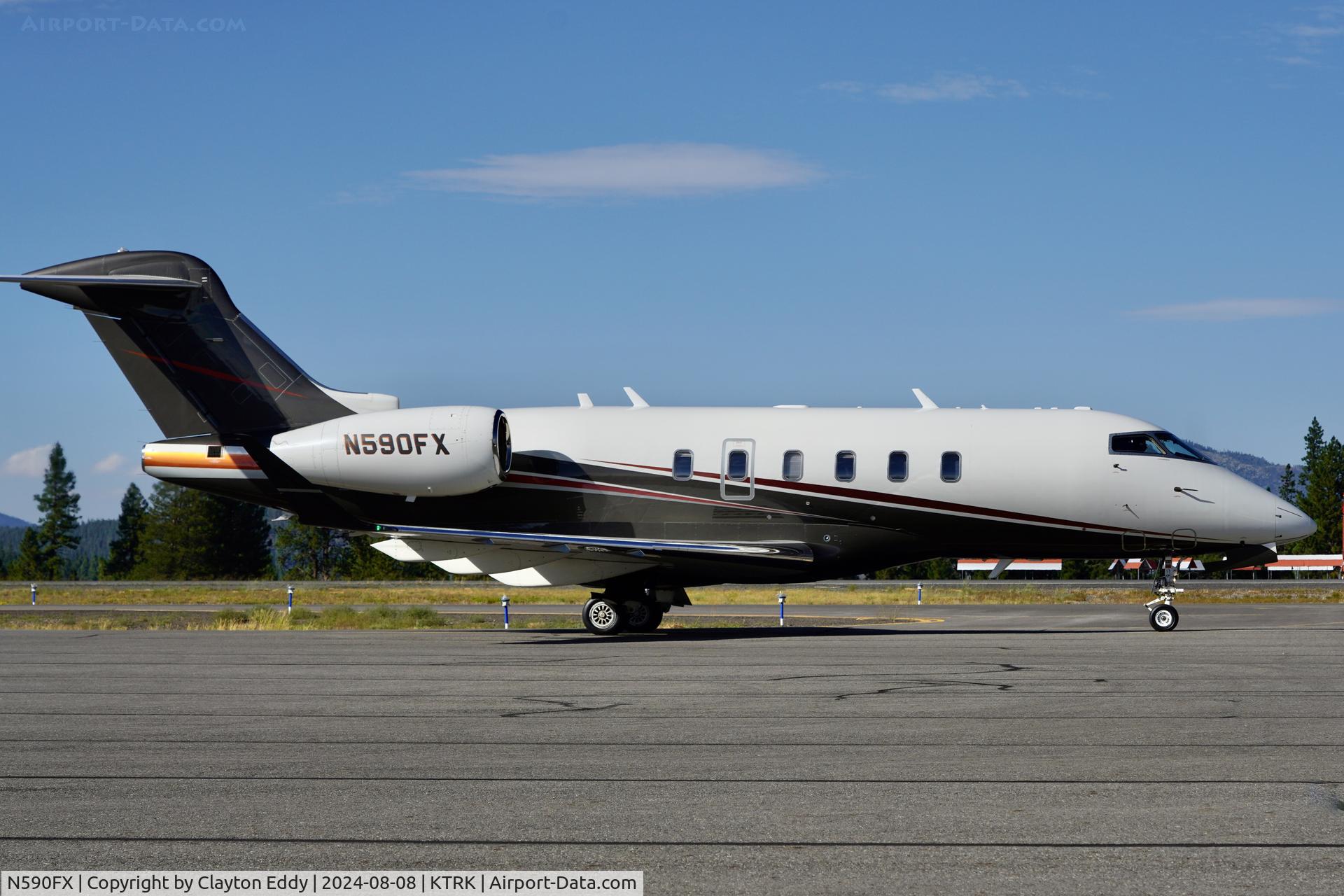 N590FX, 2018 Bombardier Challenger 500 C/N 20761, Truckee Tahoe airport in California 2024.