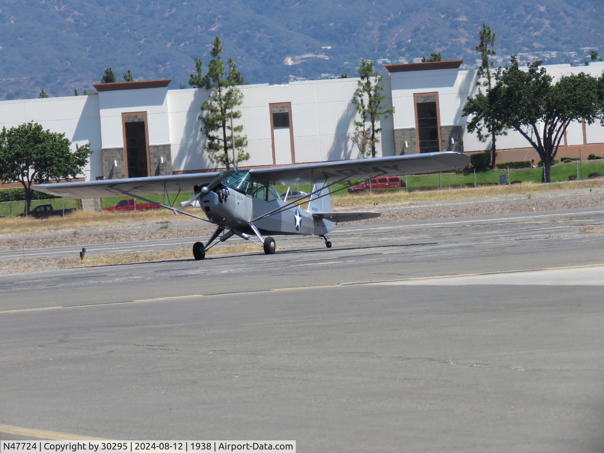 N47724, 1943 Taylorcraft DCO-65 C/N L4814, Stopped