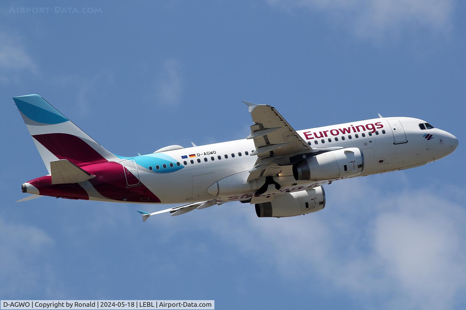 D-AGWO, 2009 Airbus A319-132 C/N 4166, at bcn