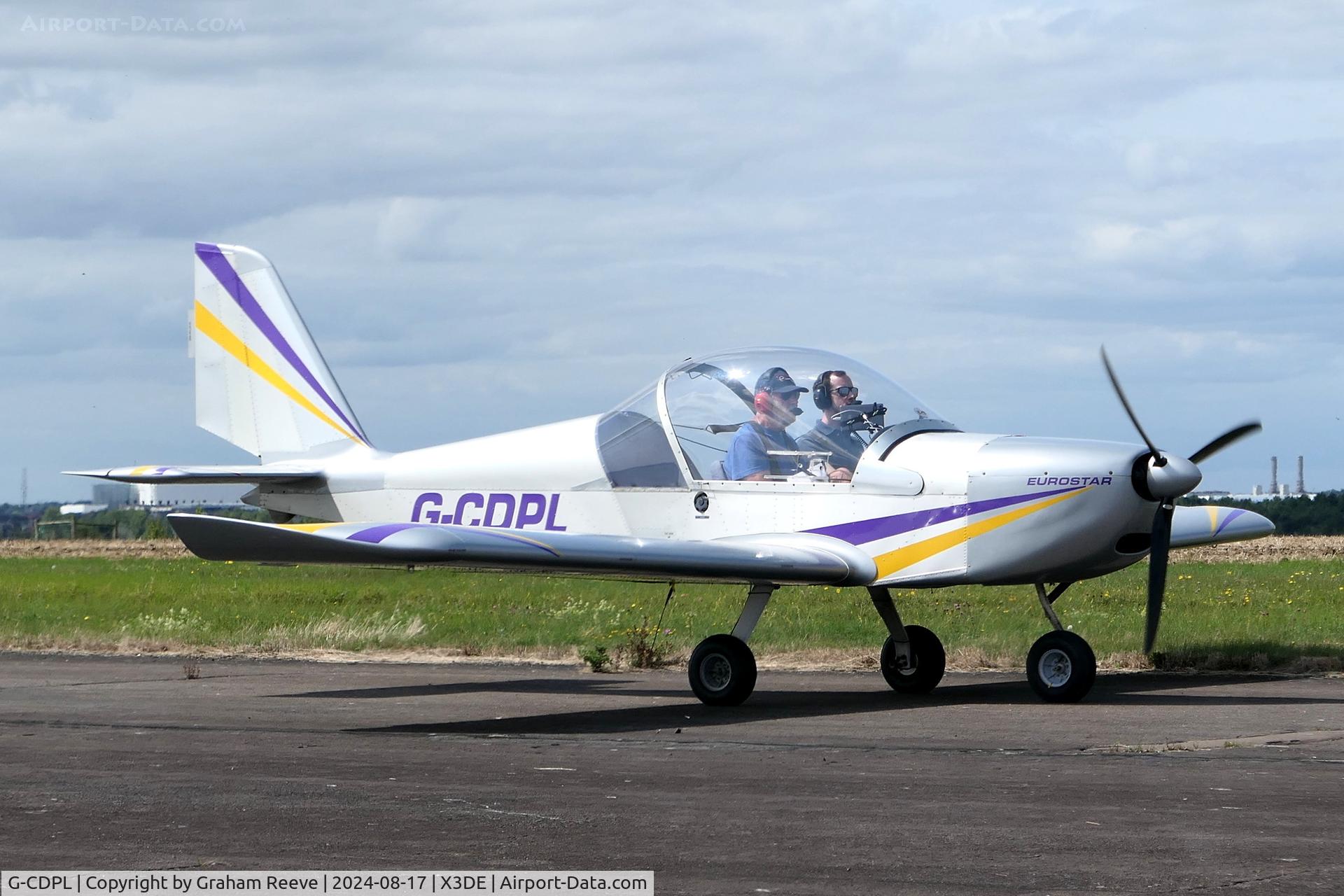 G-CDPL, 2005 Cosmik EV-97 TeamEurostar UK C/N 2207, Departing from Deenethorpe.
