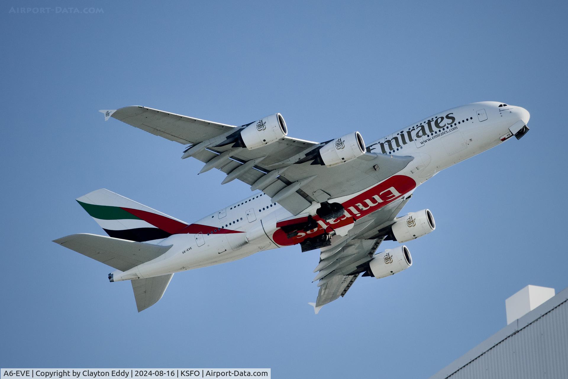 A6-EVE, 2018 Airbus A380-842 C/N 250, SFO 2024.
