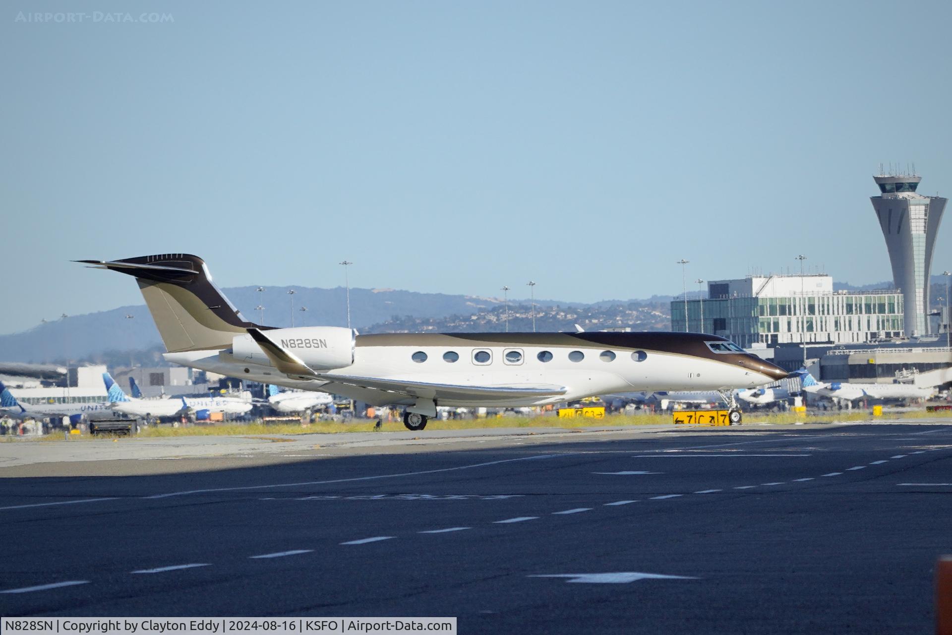 N828SN, 2016 Gulfstream Aerosapce Corp. GVI G650ER C/N 6192, SFO 2024.