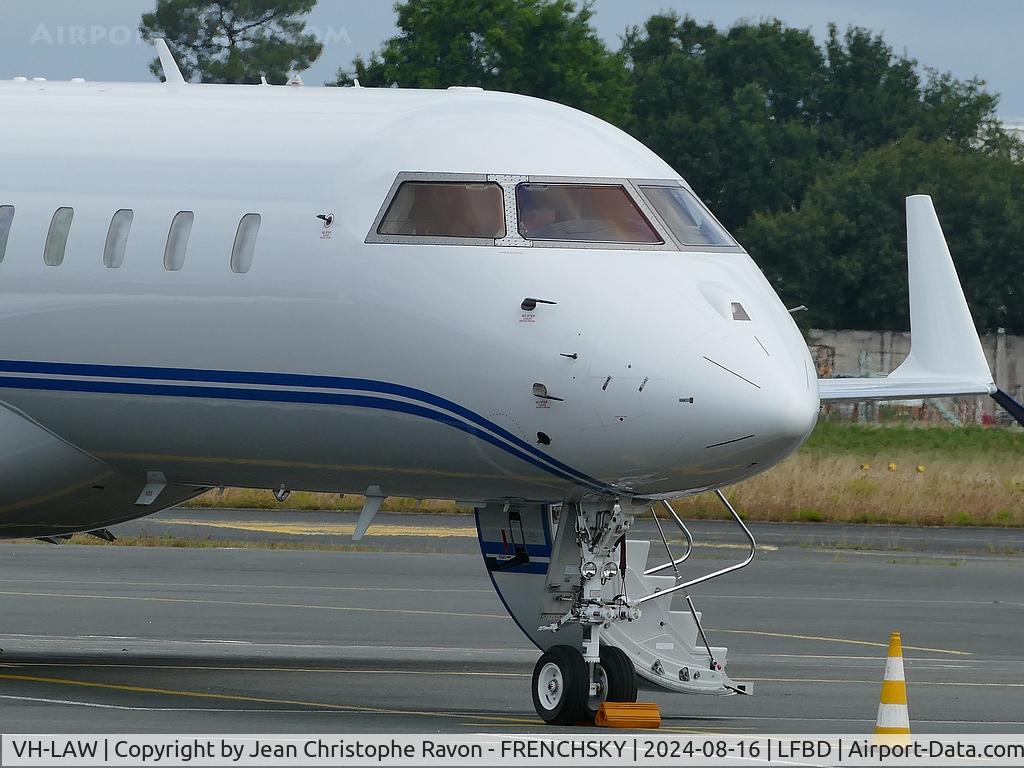 VH-LAW, 2008 Bombardier BD-700-1A10 Global Express XRS C/N 9299, Victoria (YYJ)	Bordeaux (BOD)	(VHLAW)
