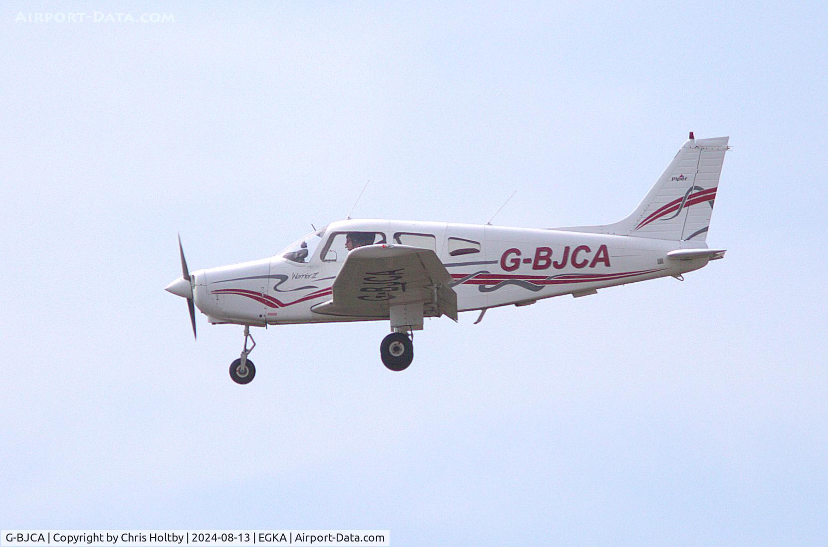 G-BJCA, 1979 Piper PA-28-161 Cherokee Warrior II C/N 28-7916473, Coming into land at Shoreham Airport.