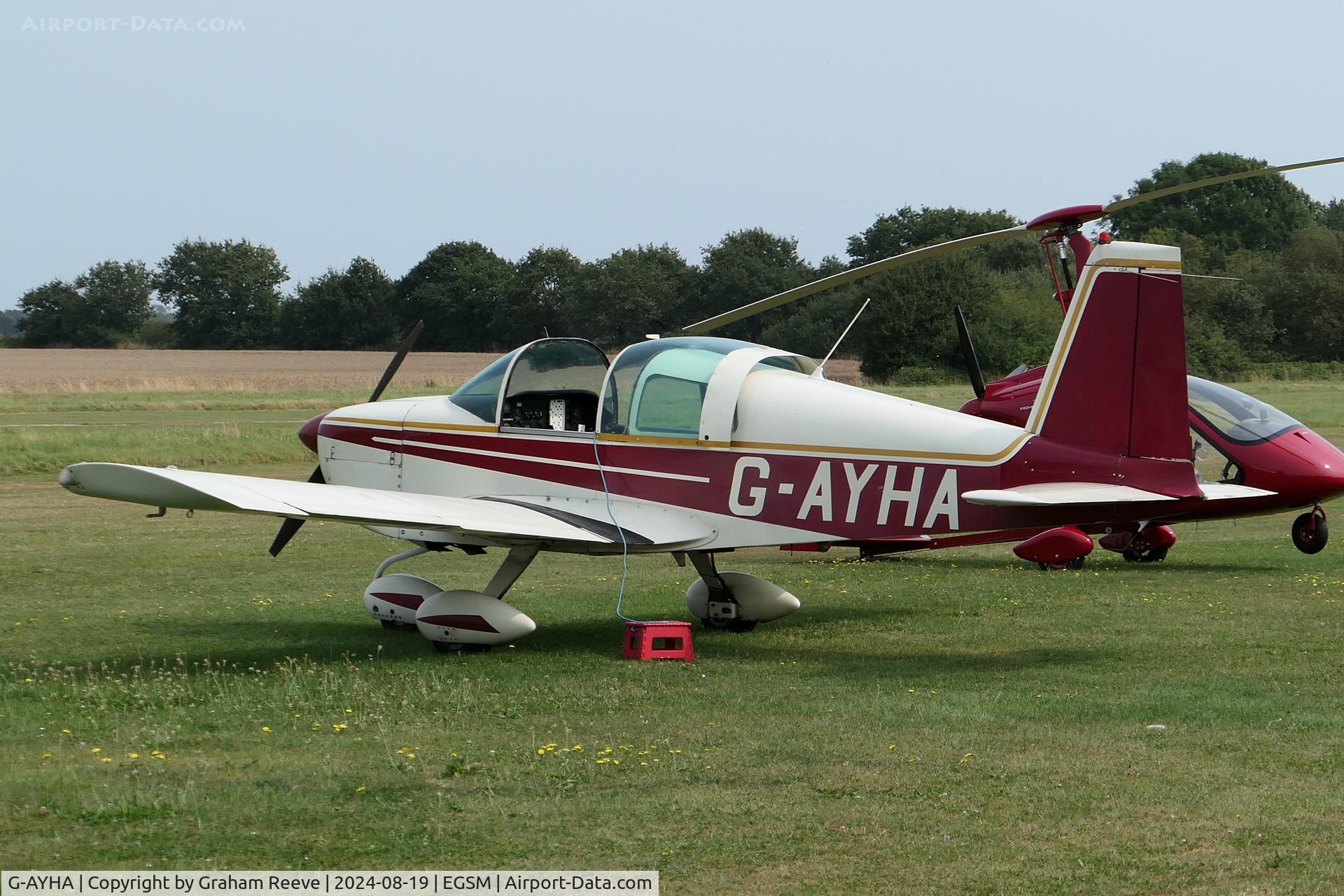 G-AYHA, 1970 American Aviation AA-1A Trainer C/N AA1-0396, Parked at Beccles.