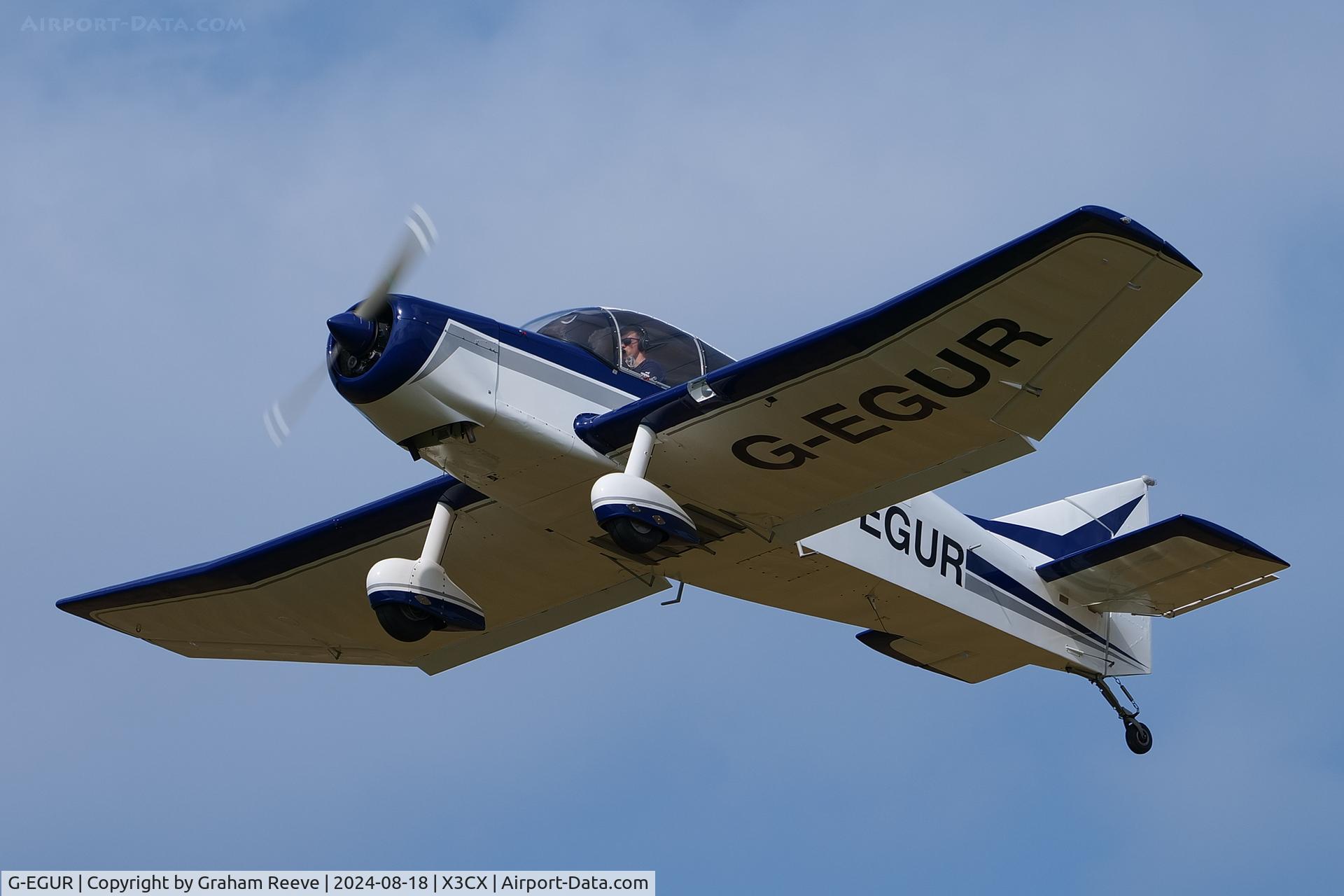 G-EGUR, 1961 Jodel D-140B Mousequetaire II C/N 52, Departing from Northrepps.