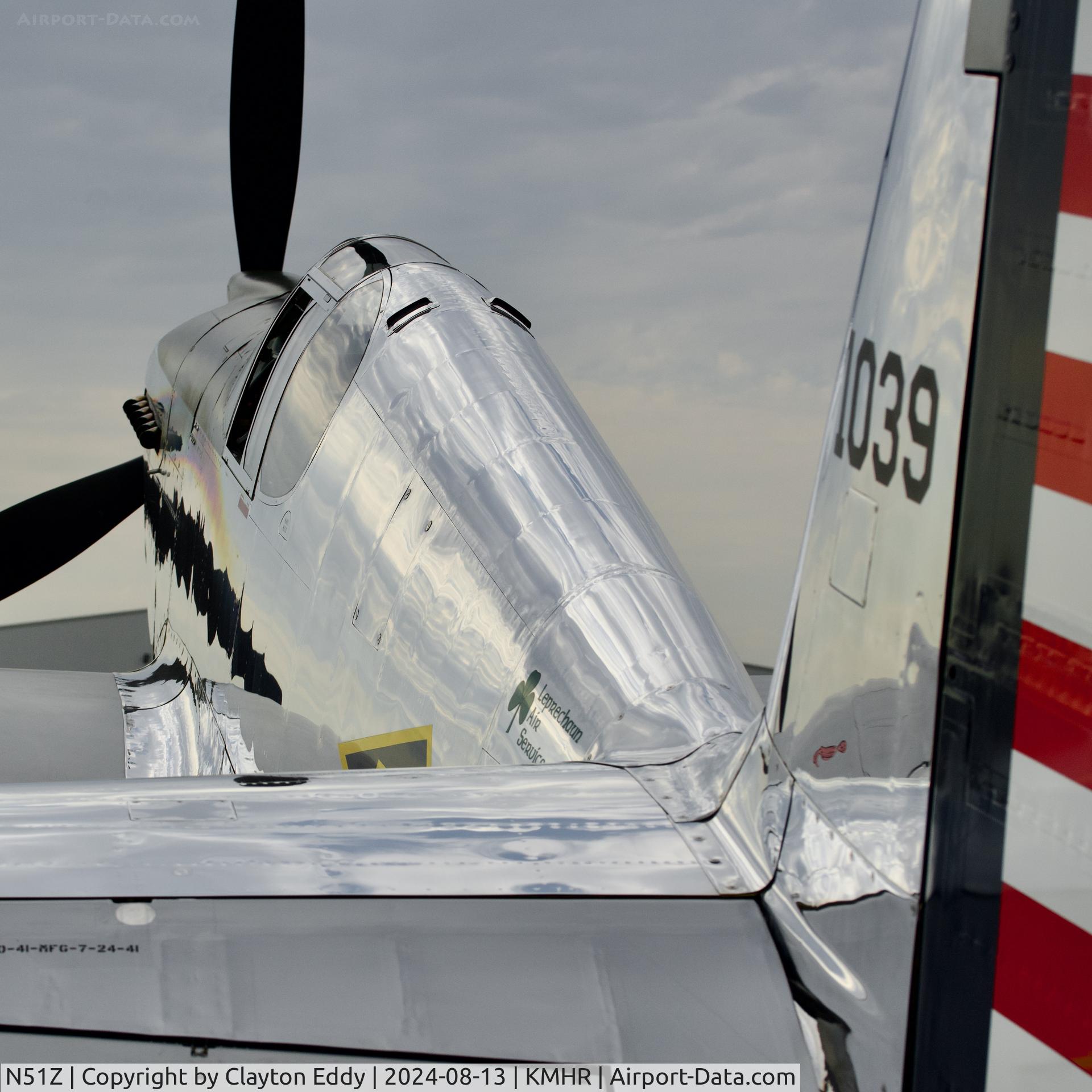 N51Z, 1985 North American P-51A-1NA Mustang C/N 99-22109, Capital airshow Mather airport California 2024.