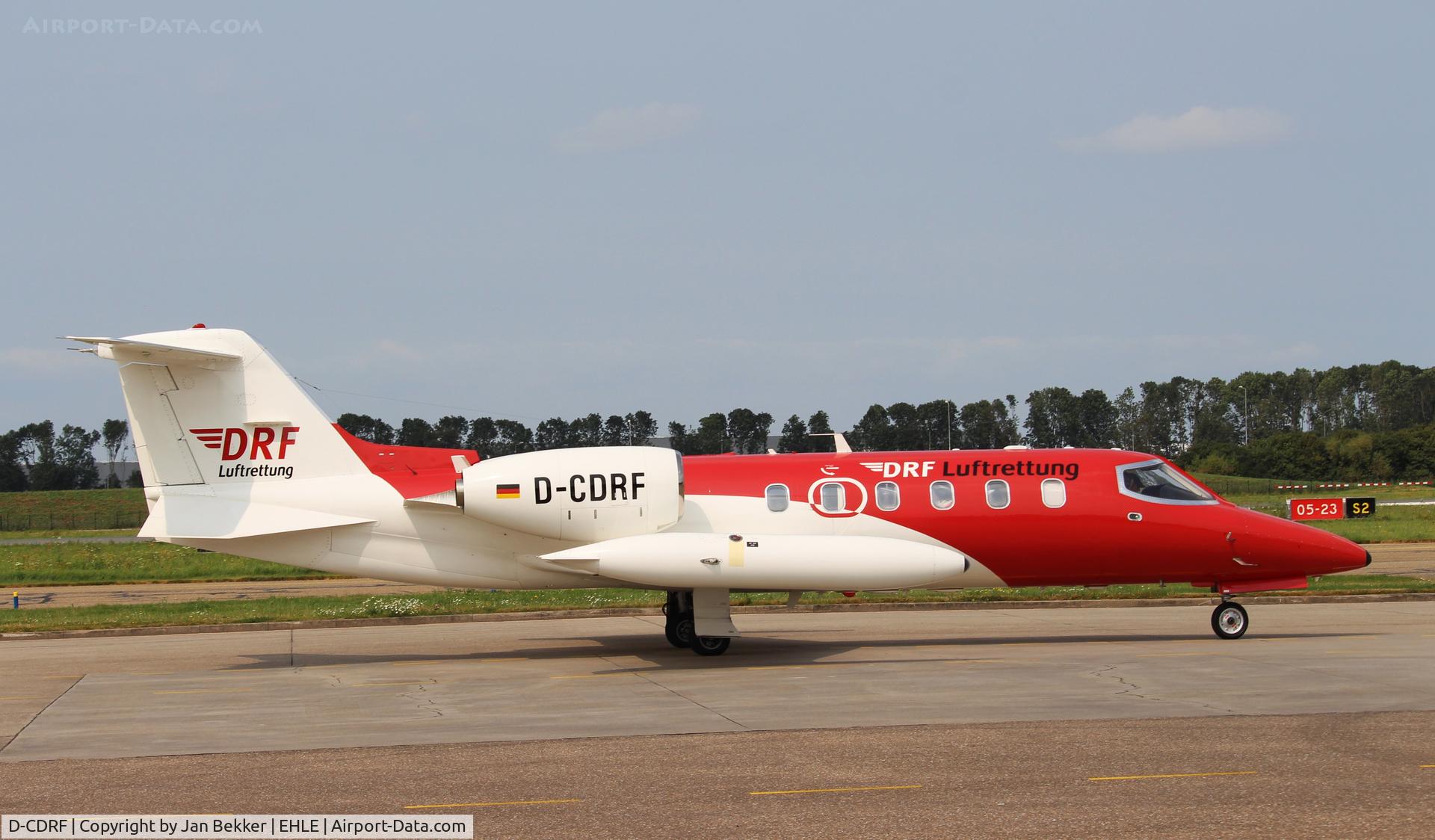 D-CDRF, 1990 Learjet 35A C/N 35-656, Lelystad Airport. Ambulance flight