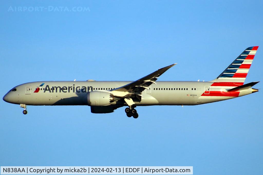 N838AA, 2018 Boeing 787-9 Dreamliner C/N 40659, Landing