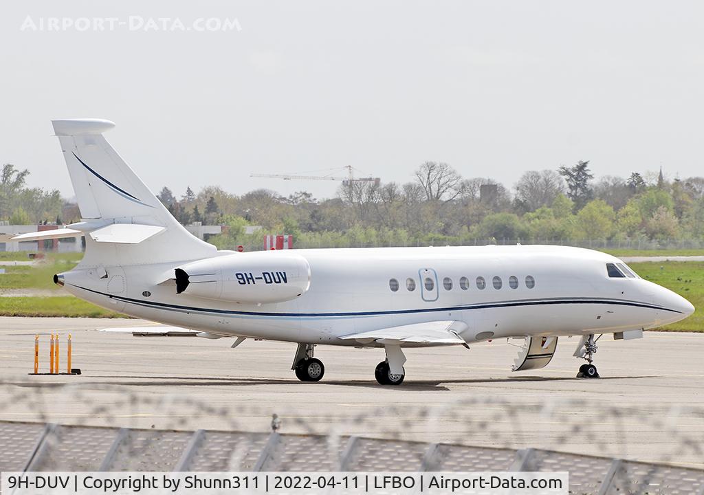 9H-DUV, 2004 Dassault Falcon 2000EX C/N 39, Parked at the General Aviation area...