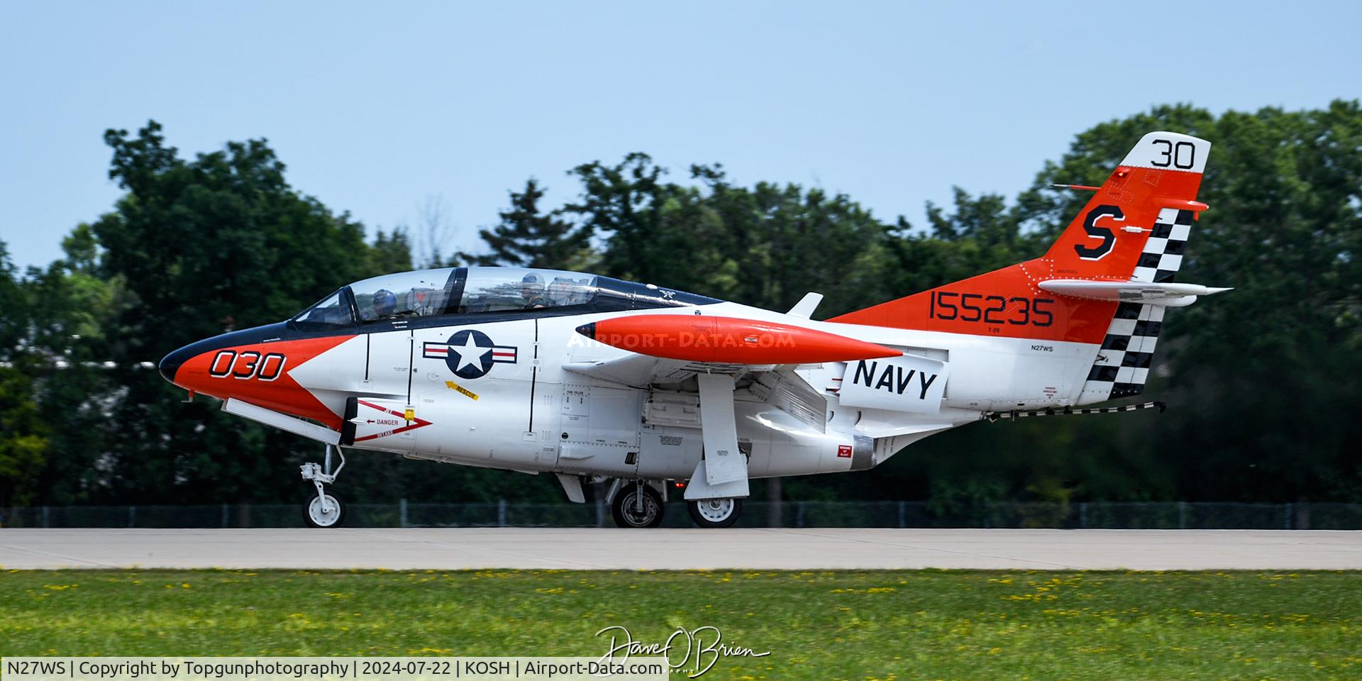 N27WS, North American T-2B Buckeye C/N 310-30, Oshkosh 24