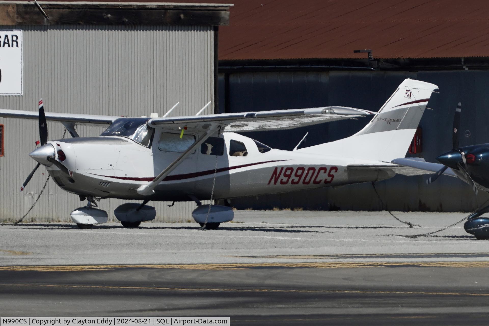 N990CS, Cessna T206H Turbo Stationair C/N T20608997, San Carlos Airport in California 2024.