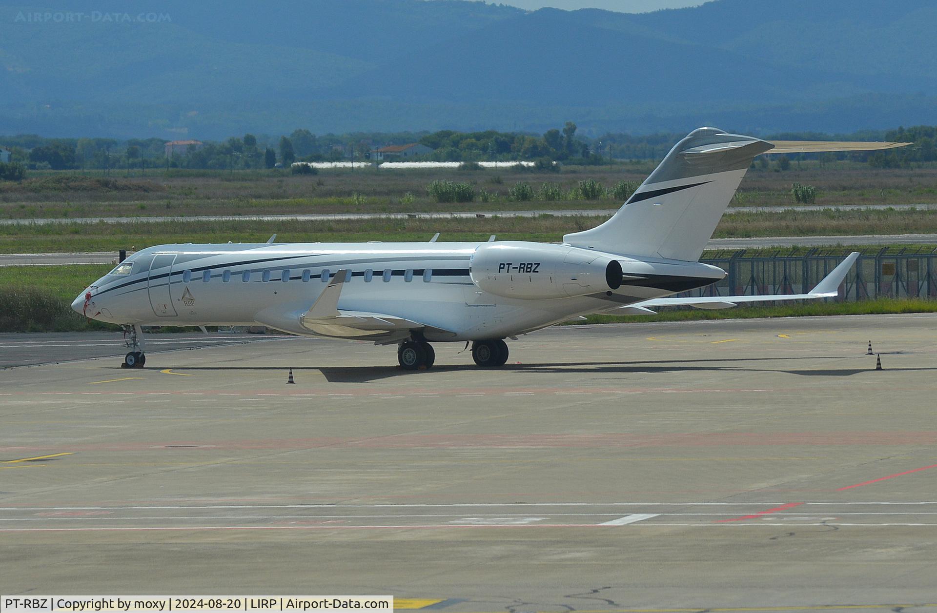 PT-RBZ, 2018 Bombardier Global 6000 C/N 9849, Bombardier Global 6000 at Pisa.
