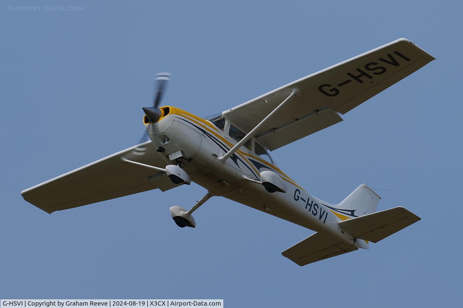 G-HSVI, 1974 Reims FR172F Reims Rocket C/N 0487, Departing from Northrepps.