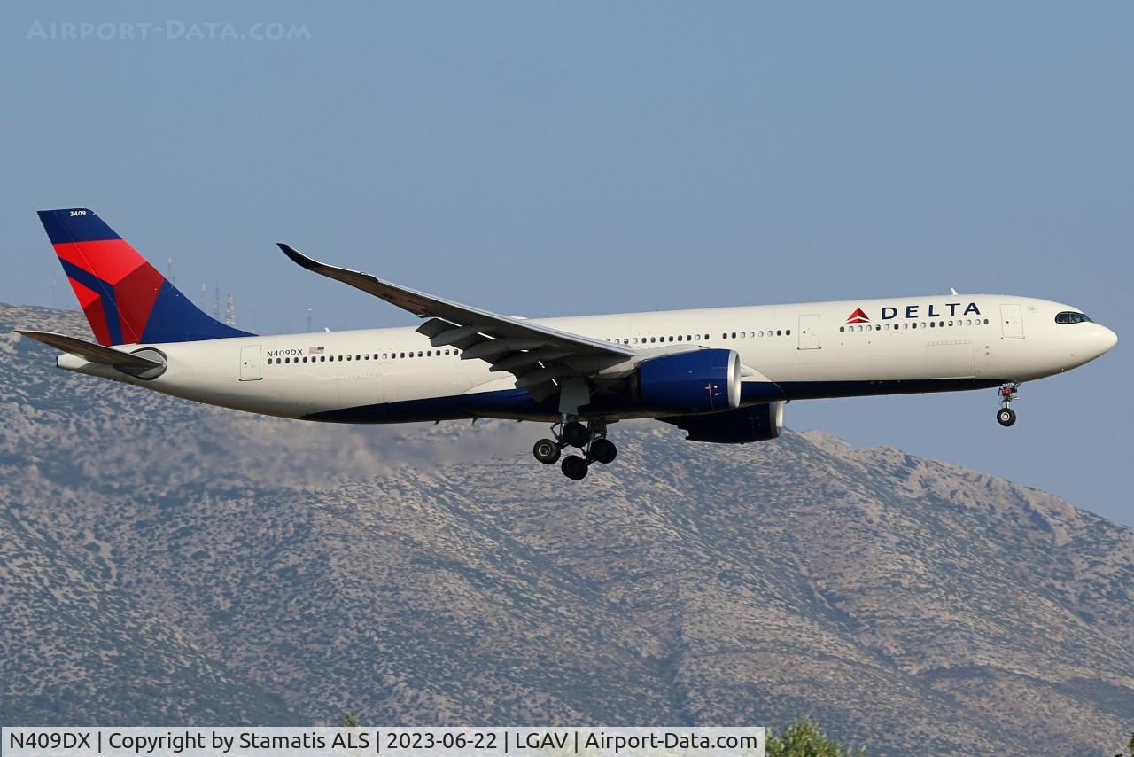 N409DX, 2021 Airbus A330-941 C/N 1983, LGAV, 03L