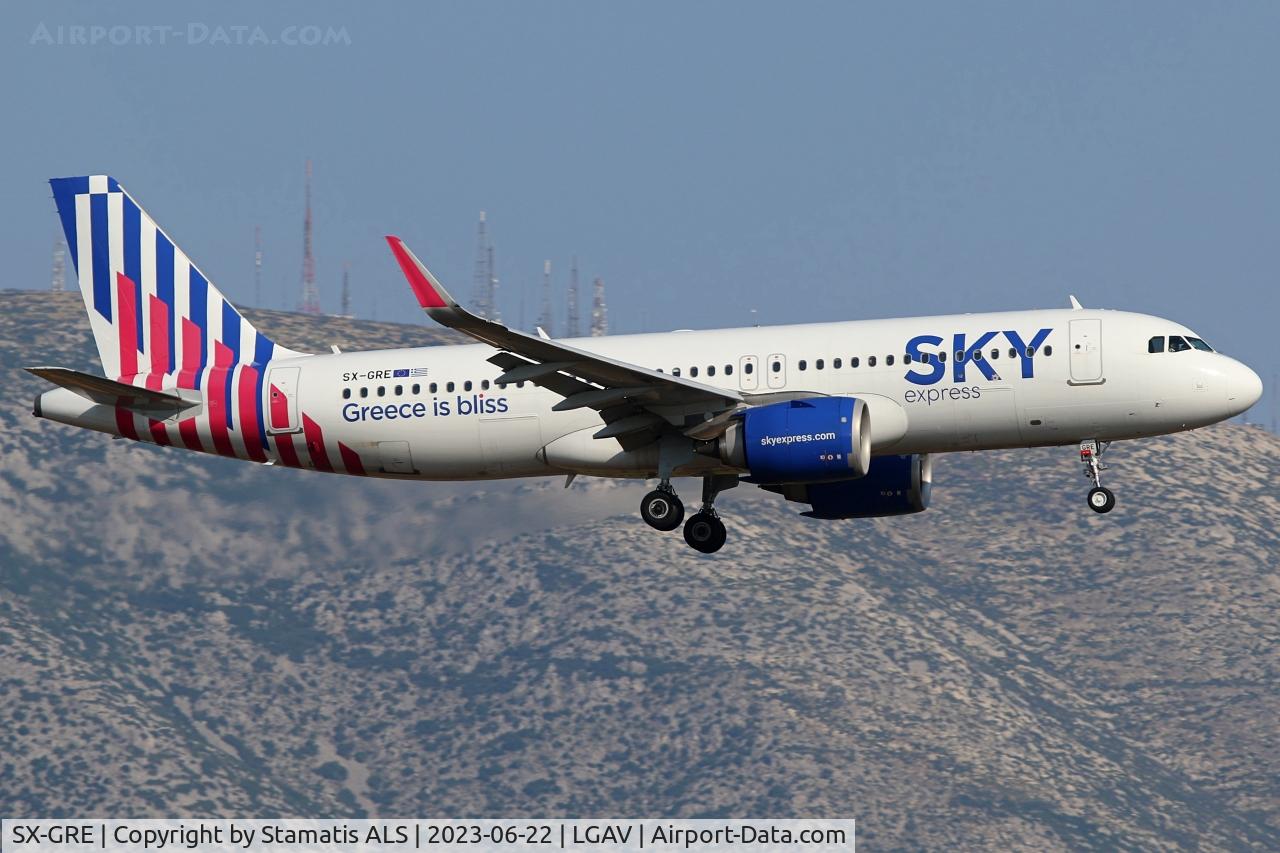 SX-GRE, 2020 Airbus A320-251N C/N 9235, LGAV, 03L