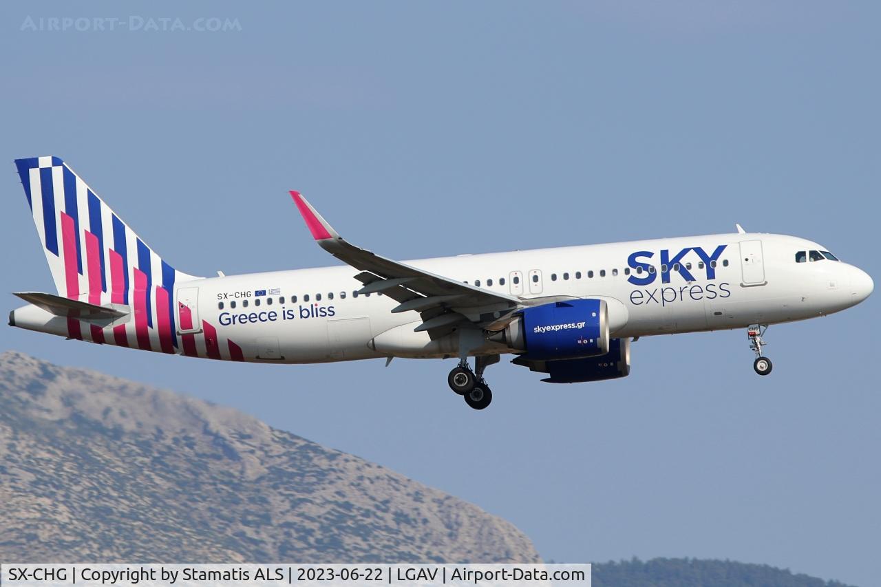 SX-CHG, 2021 Airbus A320-251N C/N 10079, LGAV, 03L