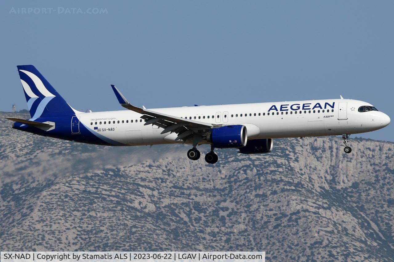 SX-NAD, 2021 Airbus A321-271NX C/N 10305, LGAV, 03L