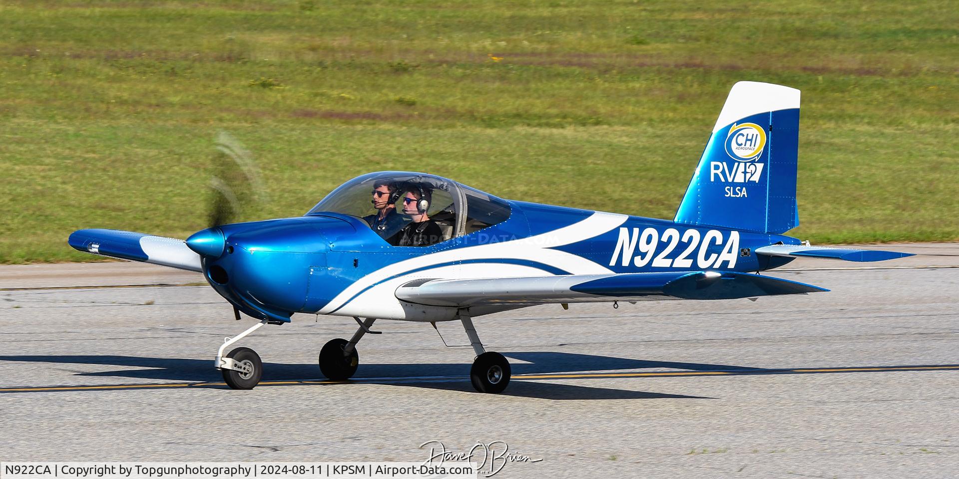 N922CA, 2016 Vans RV-12 C/N 12067, local RV1-12