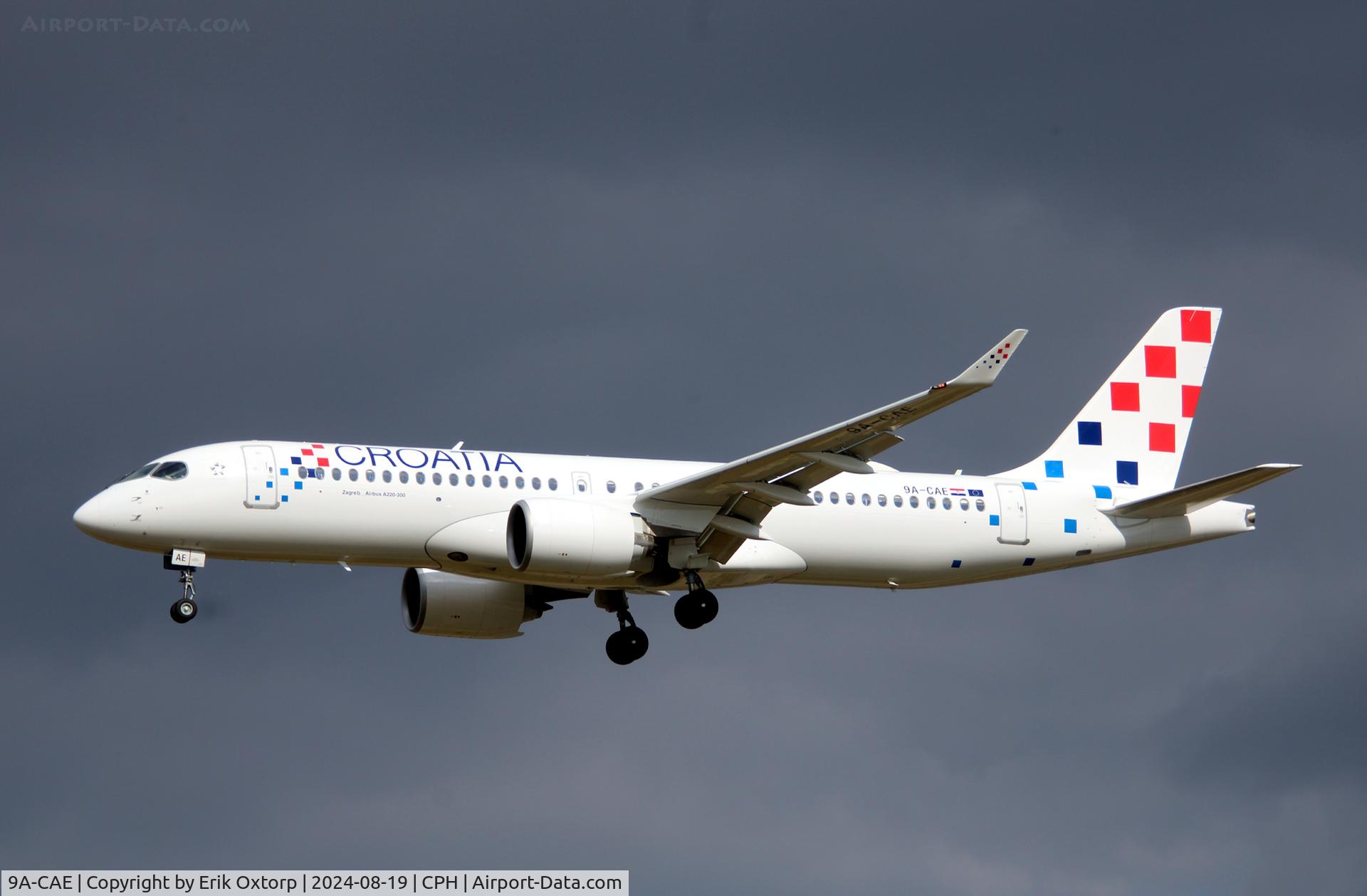 9A-CAE, 2024 Airbus A220-300 C/N 55290, 9A-CAE landing rw 22L