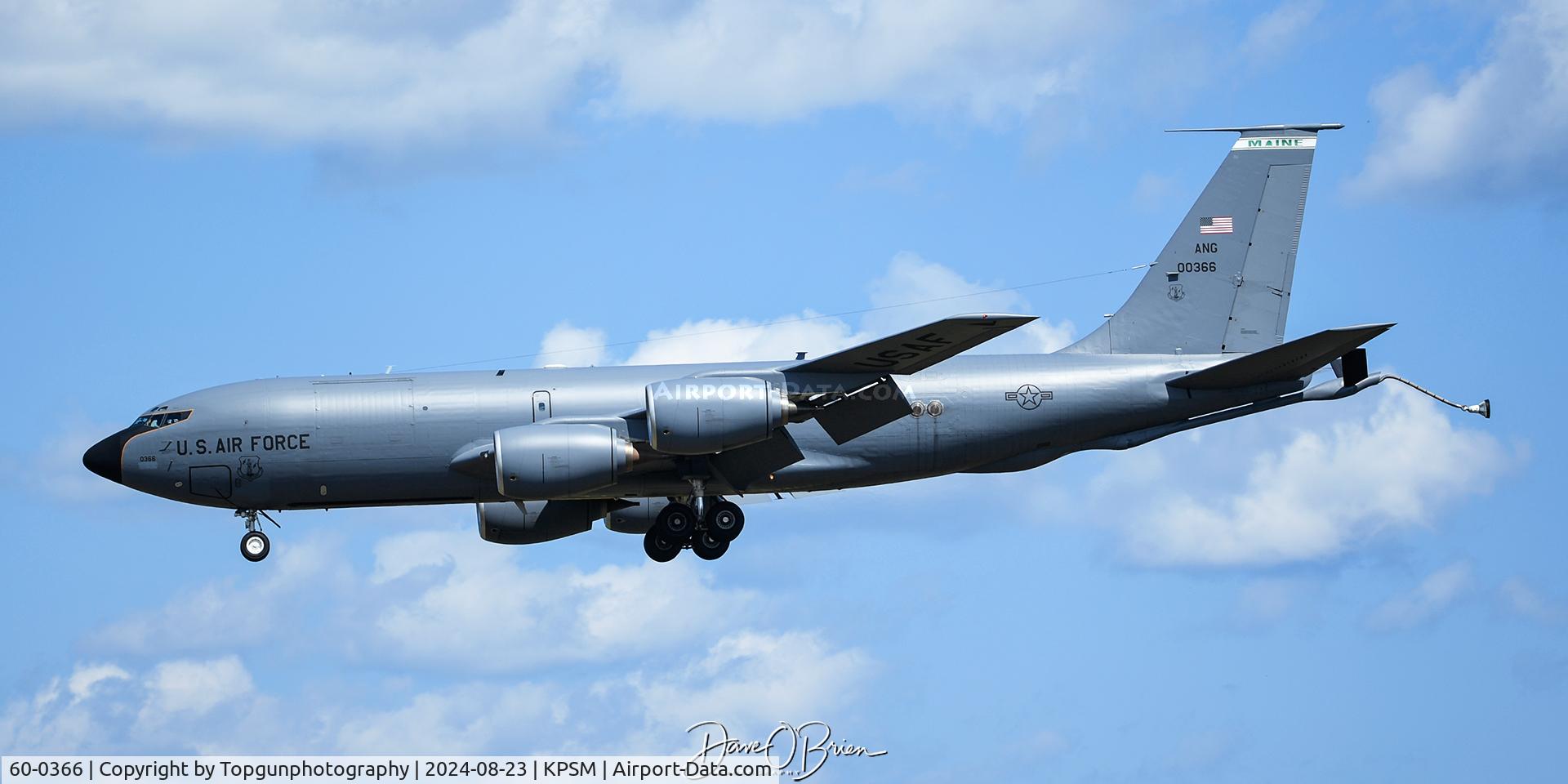 60-0366, 1960 Boeing KC-135R Stratotanker C/N 18141, BLUE71 landing RW34 after dropping off GAF Tornado's to BGR