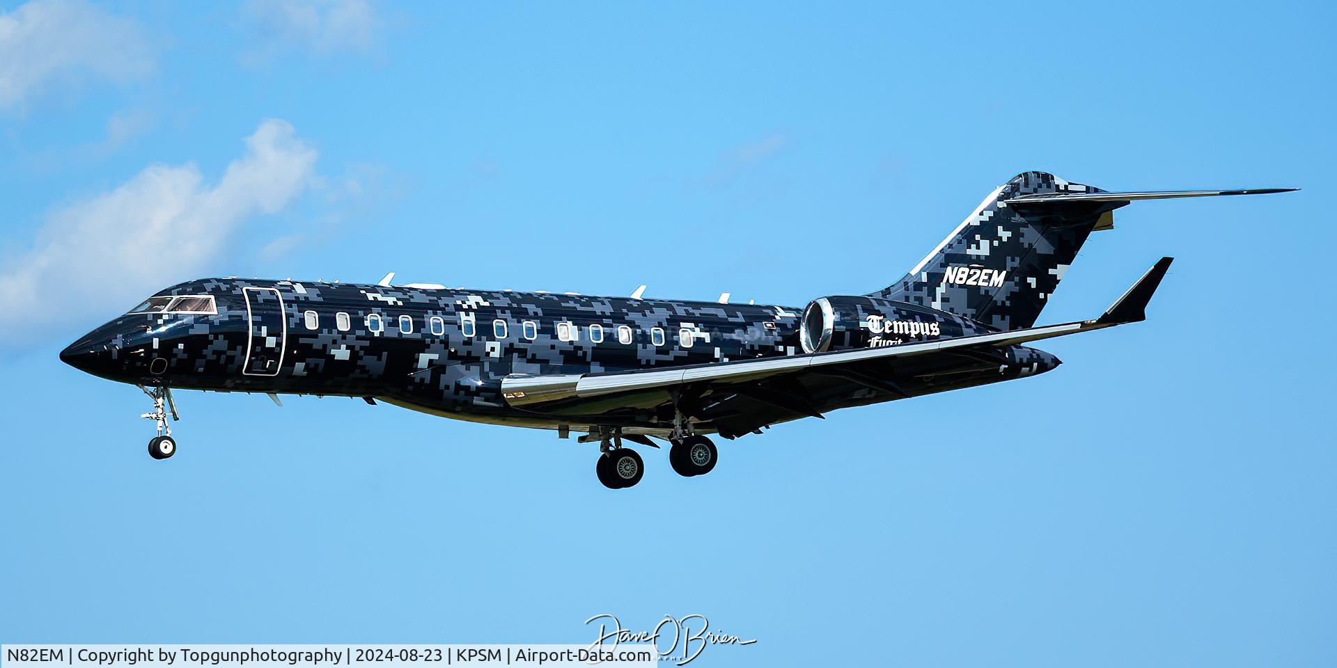 N82EM, 2007 Bombardier BD-700 1A10 Global Express XRS C/N 9239, Tempus Fugit = Time Flies