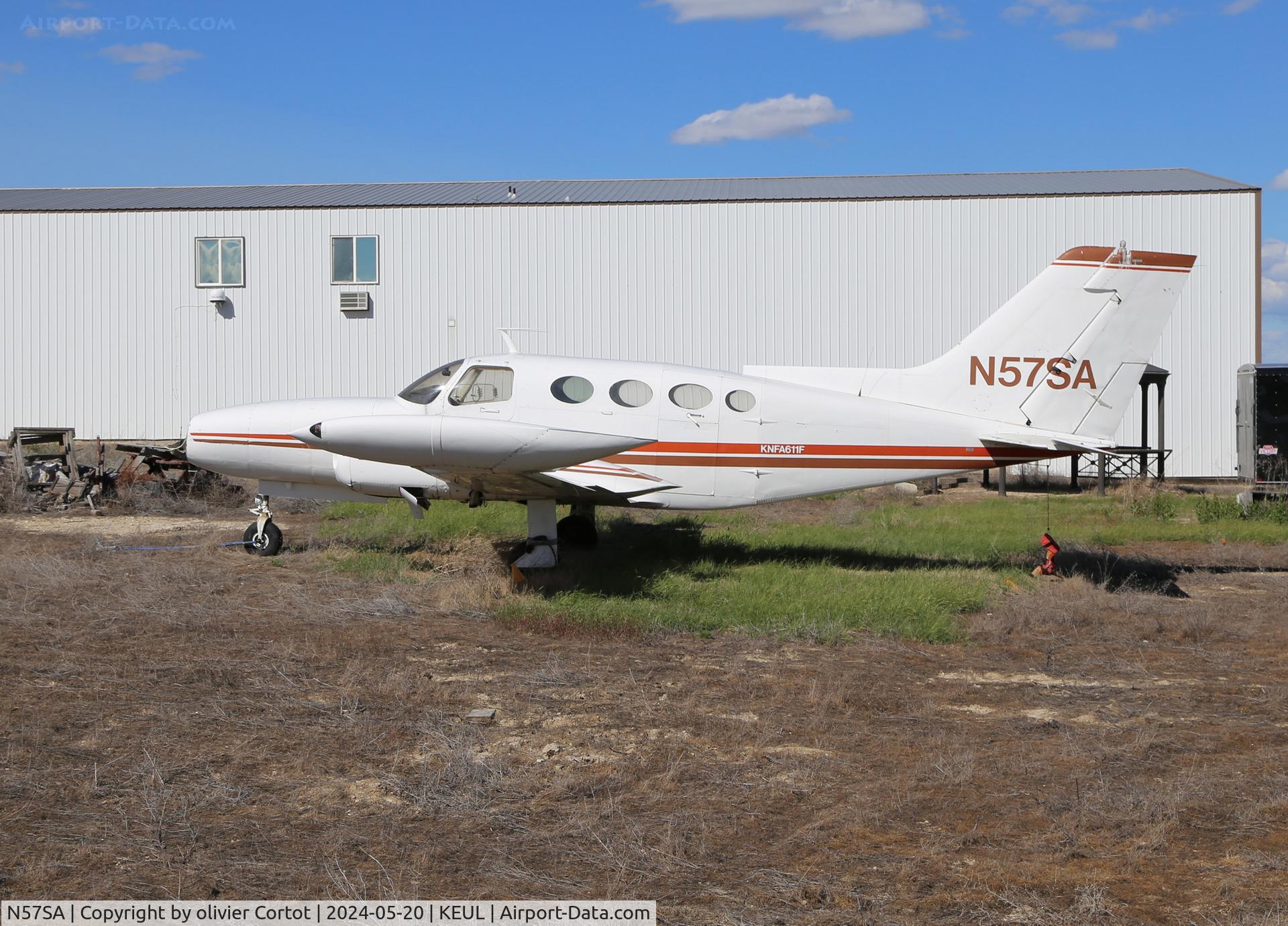 N57SA, 1969 Cessna 402A C/N 402A0101, gate guardian, may 2024