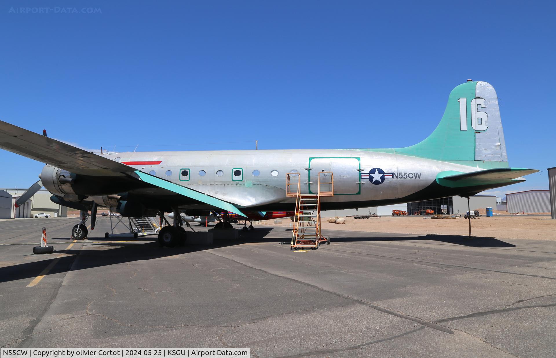 N55CW, 1945 Douglas C-54D-5-DC C/N 10673, Now at the western sky aviation museum